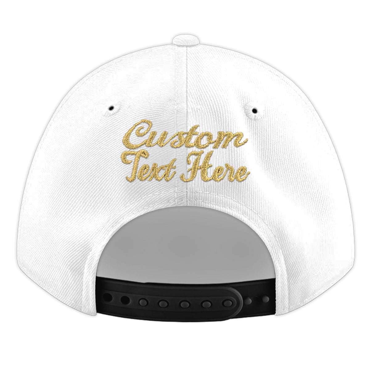 Custom White 3D Puff Embroidery Flat Embroidery Casual Sport Baseball Cap
