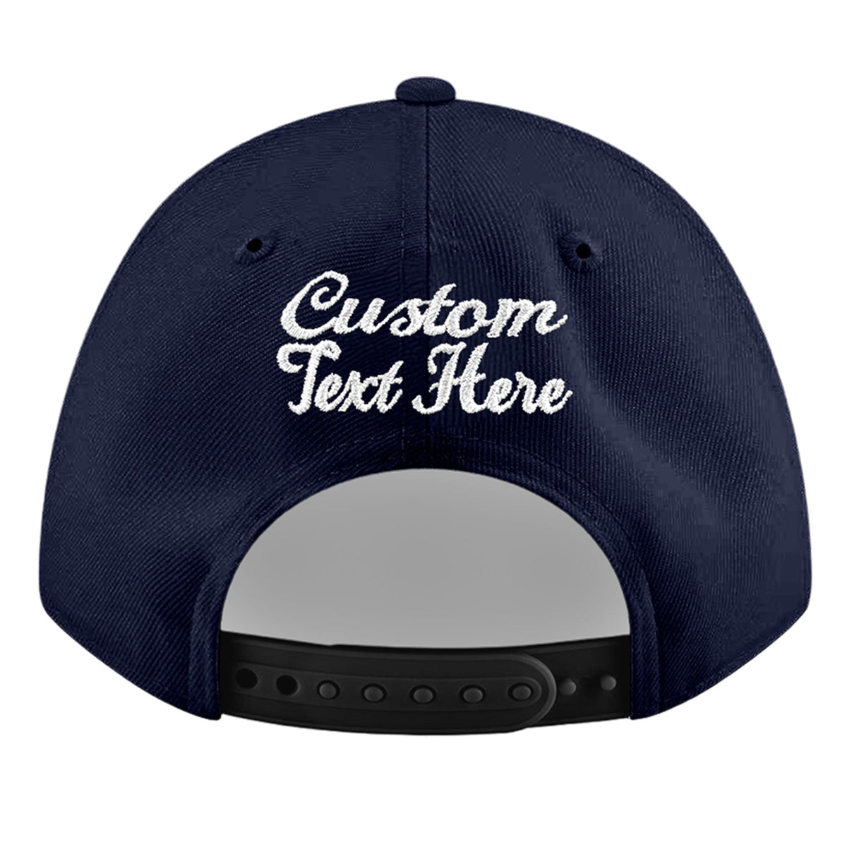 Custom Navy 3D Puff Embroidery Flat Embroidery Casual Sport Baseball Cap