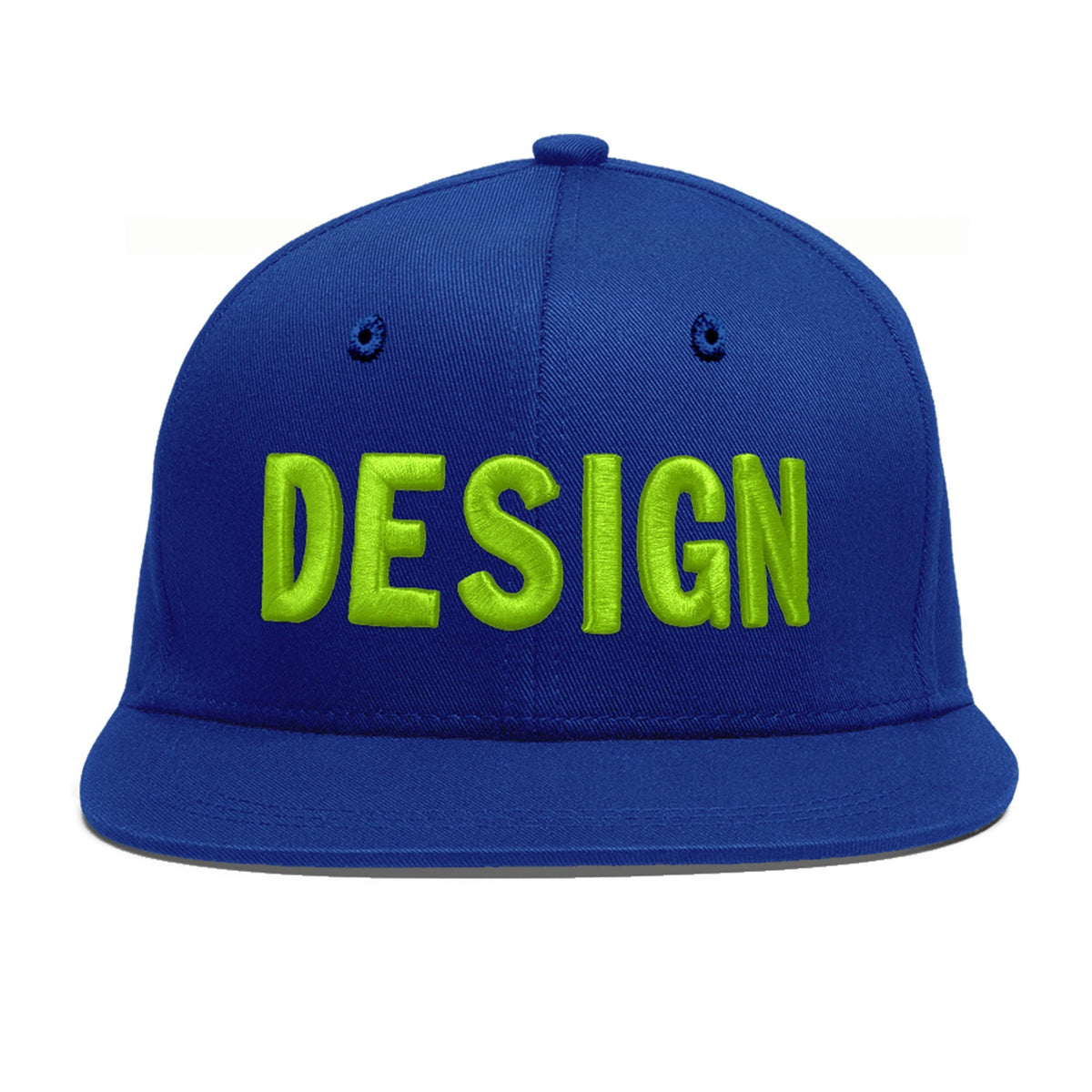Custom Royal 3D Puff Embroidery Flat Embroidery Casual Sport Baseball Cap