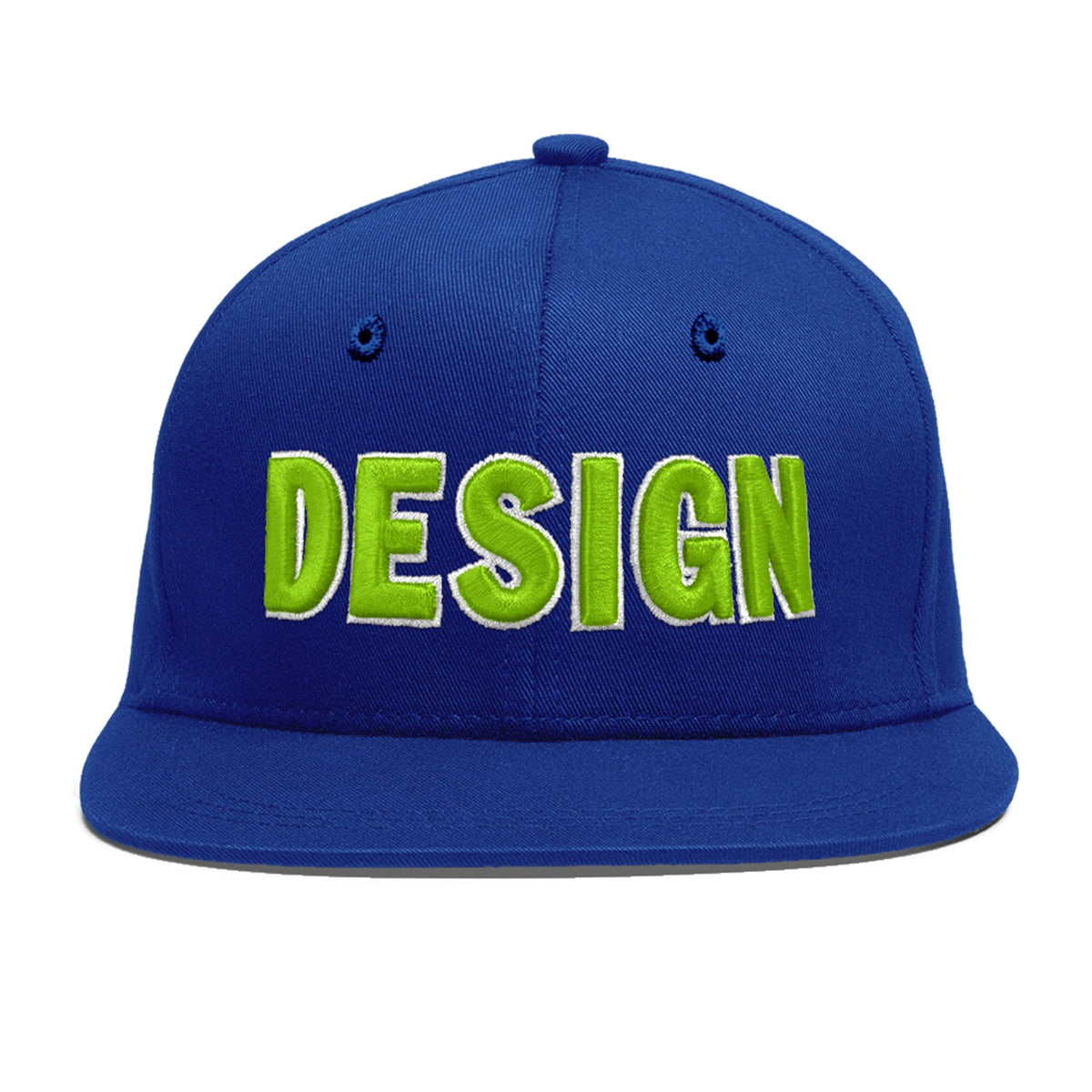 Custom Royal 3D Puff Embroidery Flat Embroidery Casual Sport Baseball Cap