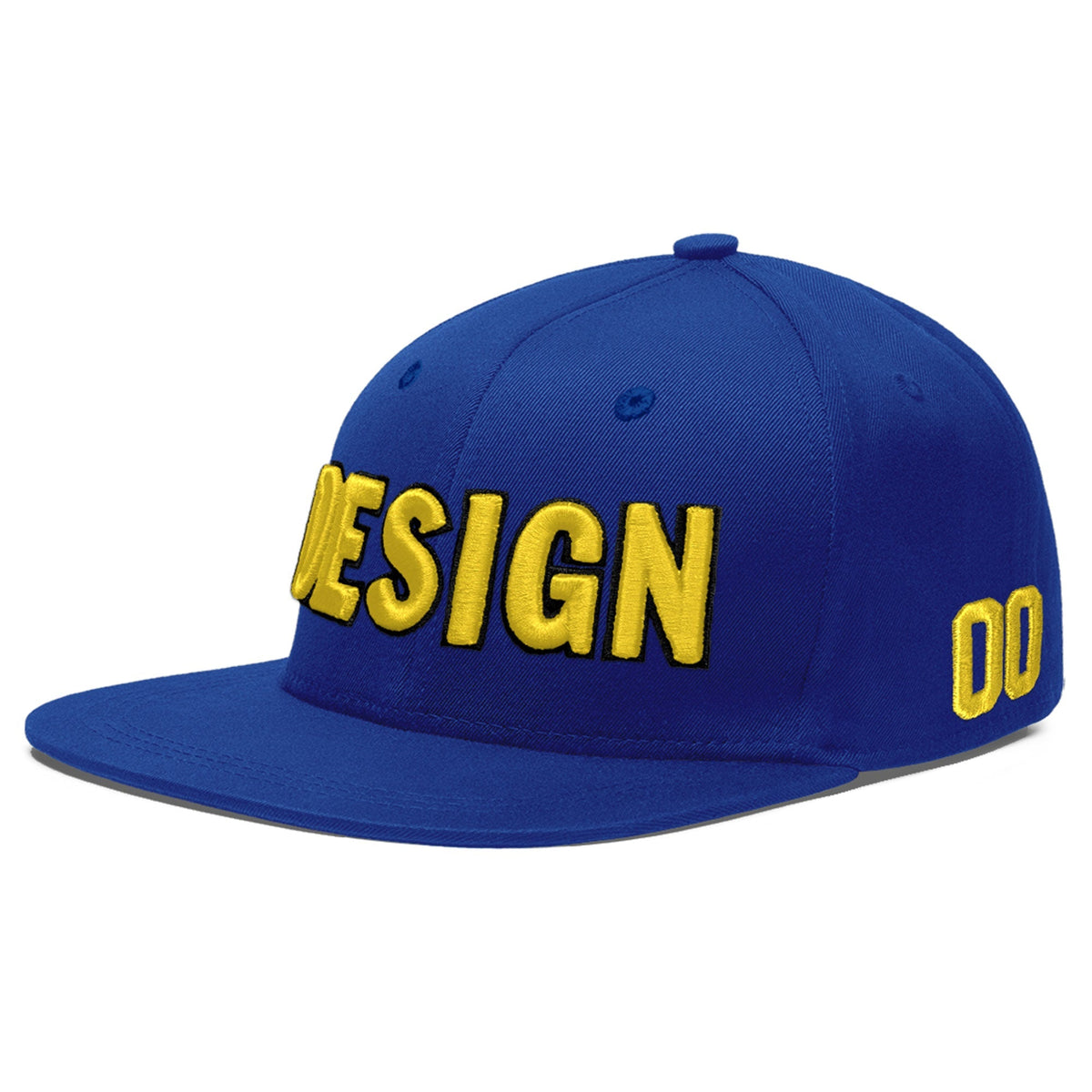 Custom Royal 3D Puff Embroidery Flat Embroidery Casual Sport Baseball Cap
