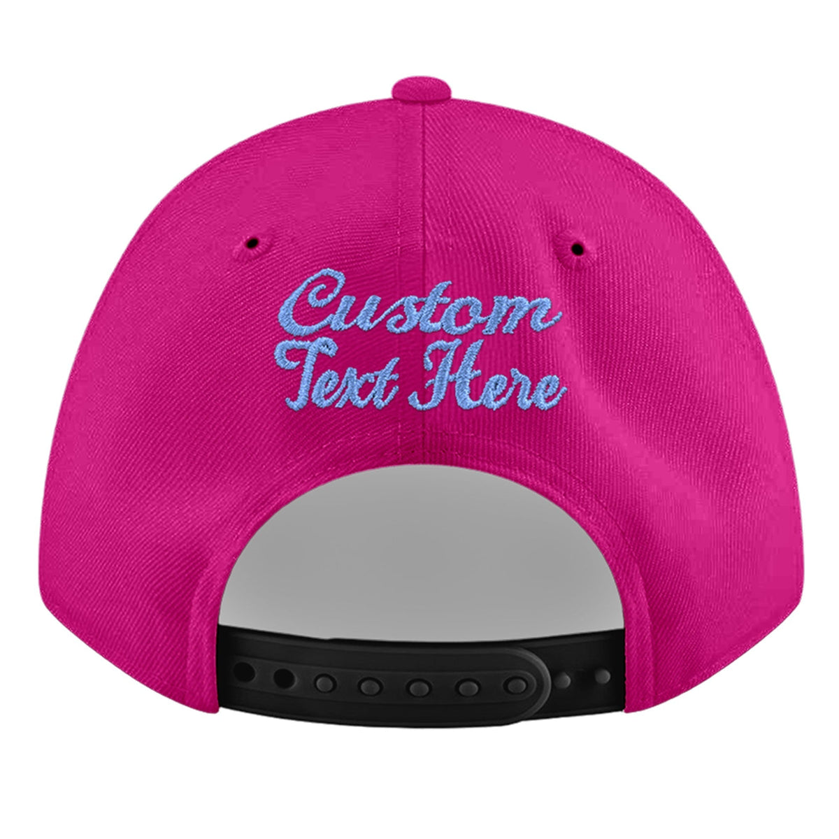 Custom Rose Red 3D Puff Embroidery Flat Embroidery Casual Sport Baseball Cap
