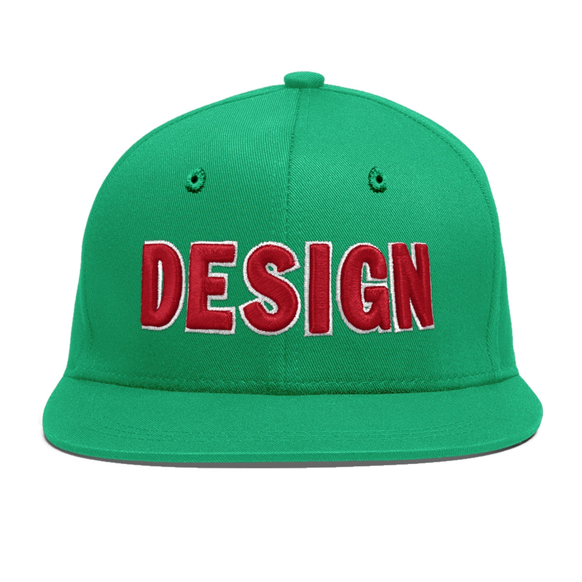 Custom Aqua 3D Puff Embroidery Flat Embroidery Casual Sport Baseball Cap