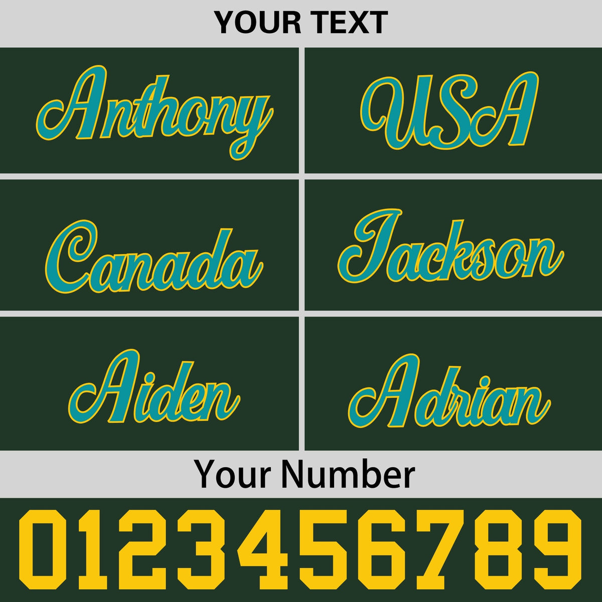 Custom Green Gold 3D Puff Embroidery Flat Embroidery Casual Sport Baseball Cap