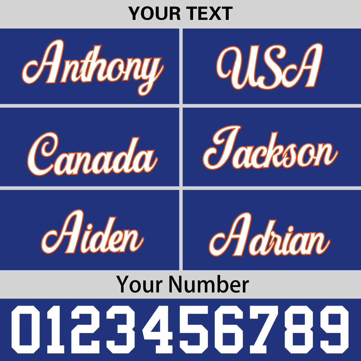 Custom Royal Blue Orange 3D Puff Embroidery Flat Embroidery Casual Sport Baseball Cap