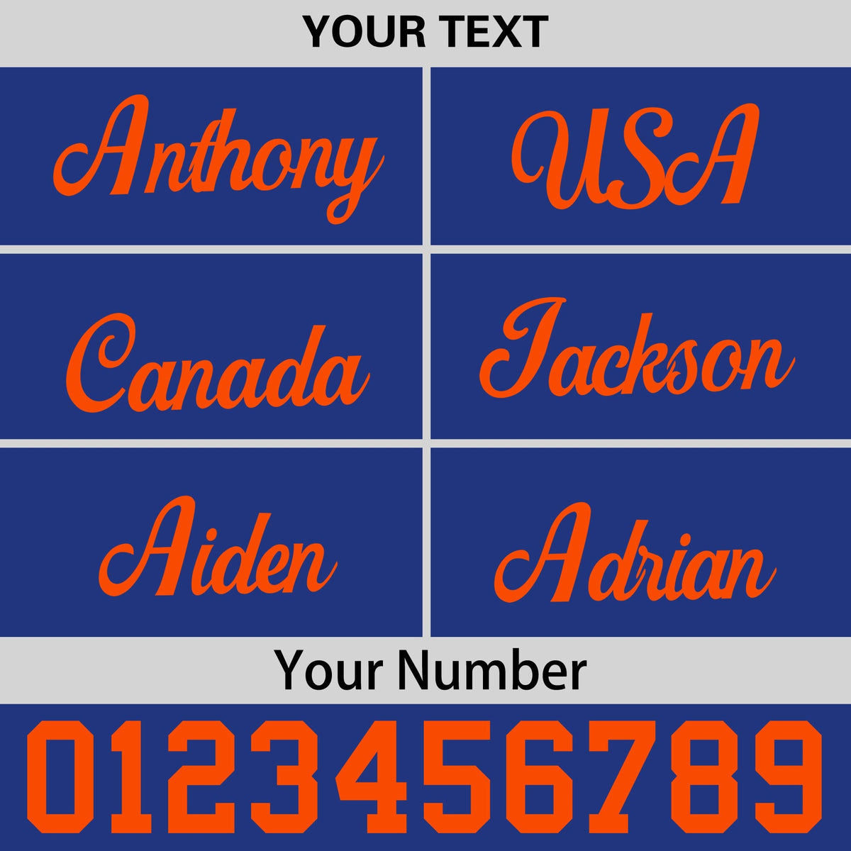 Custom Royal Blue Orange 3D Puff Embroidery Flat Embroidery Casual Sport Baseball Cap