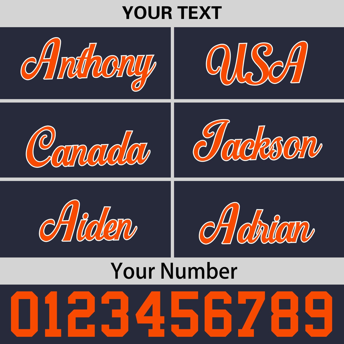 Custom Navy Orange 3D Puff Embroidery Flat Embroidery Casual Sport Baseball Cap