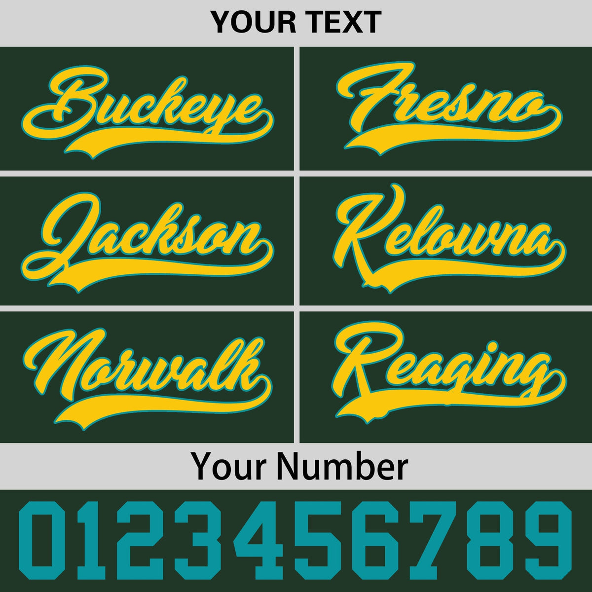 Custom Green Gold 3D Puff Embroidery Flat Embroidery Casual Sport Baseball Cap