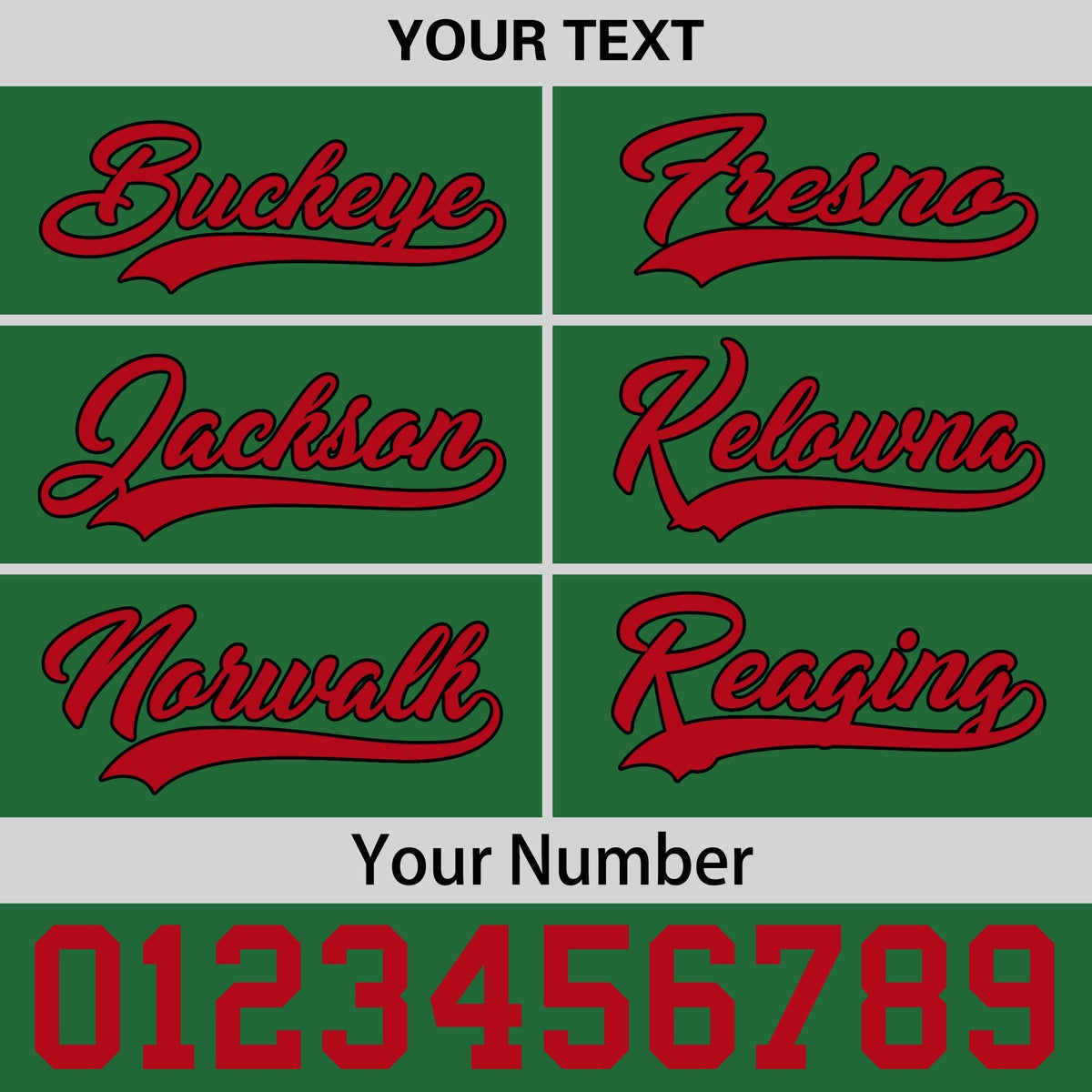 Custom Kelly Green Red 3D Puff Embroidery Flat Embroidery Casual Sport Baseball Cap