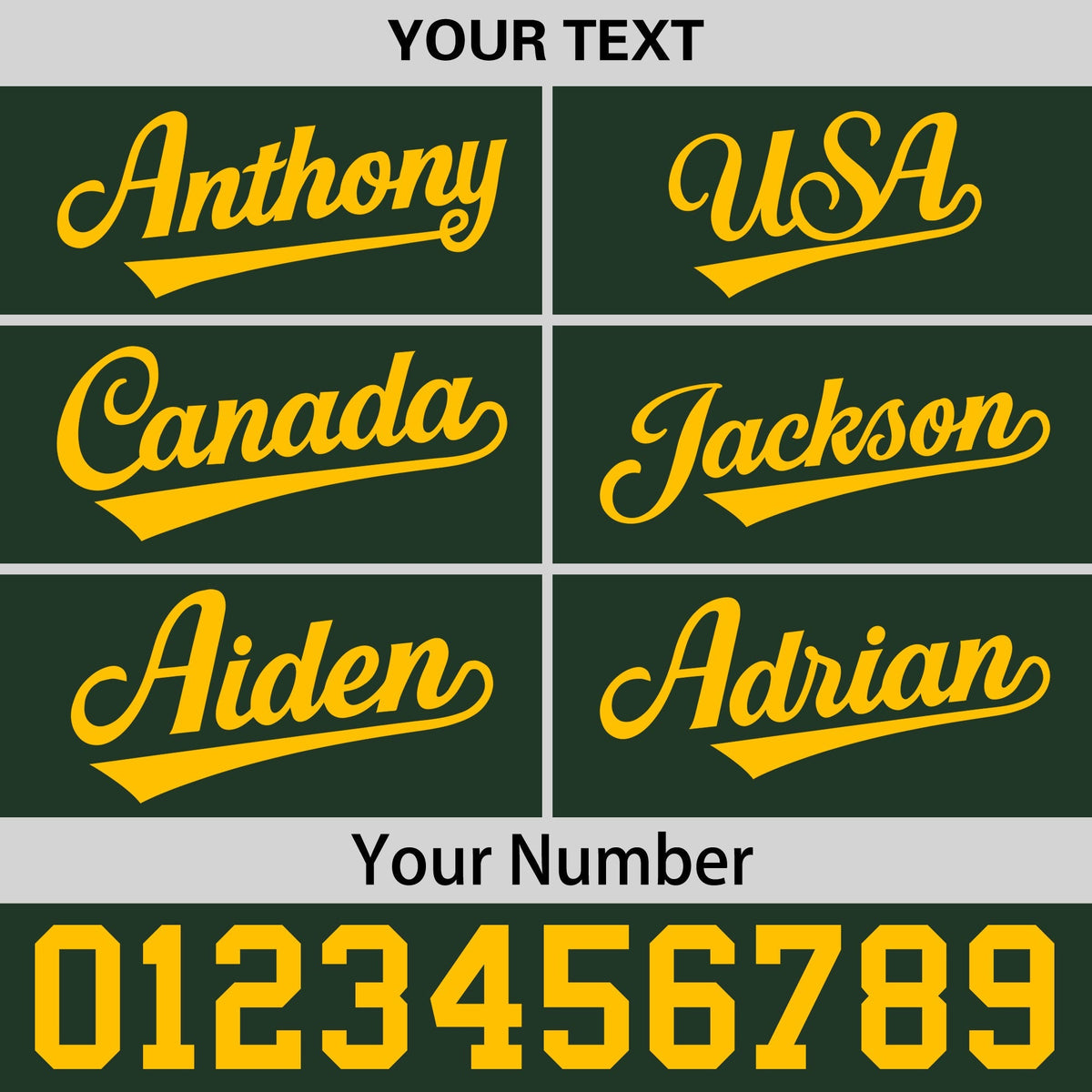 Custom Green Gold 3D Puff Embroidery Flat Embroidery Casual Sport Baseball Cap