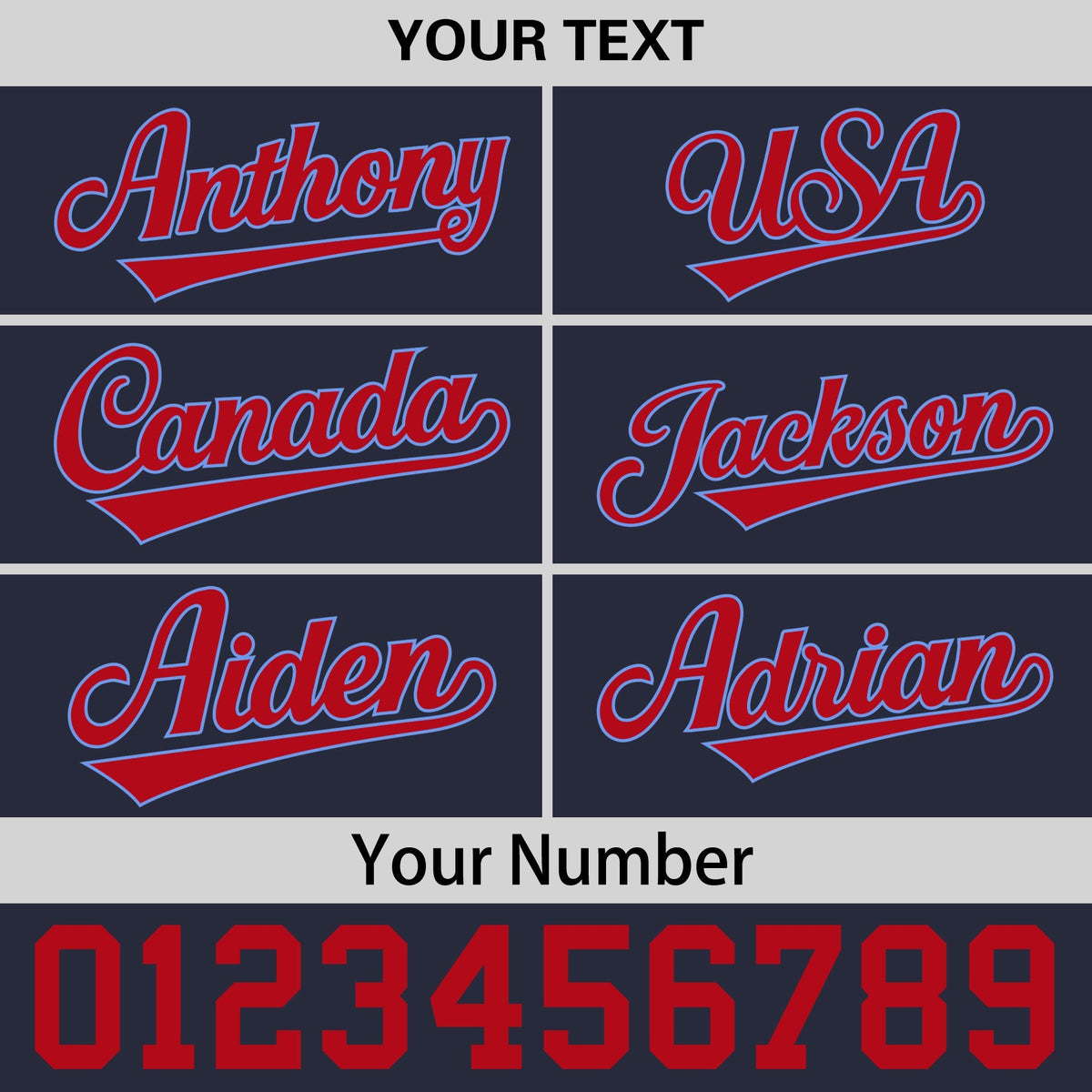 Custom Navy Red 3D Puff Embroidery Flat Embroidery Casual Sport Baseball Cap