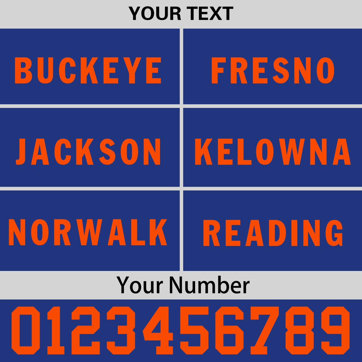 Custom Royal Blue Orange 3D Puff Embroidery Flat Embroidery Casual Sport Baseball Cap