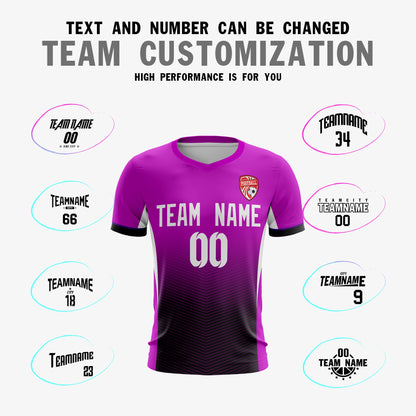 Custom Purple White Sport Soccer Tops Jersey