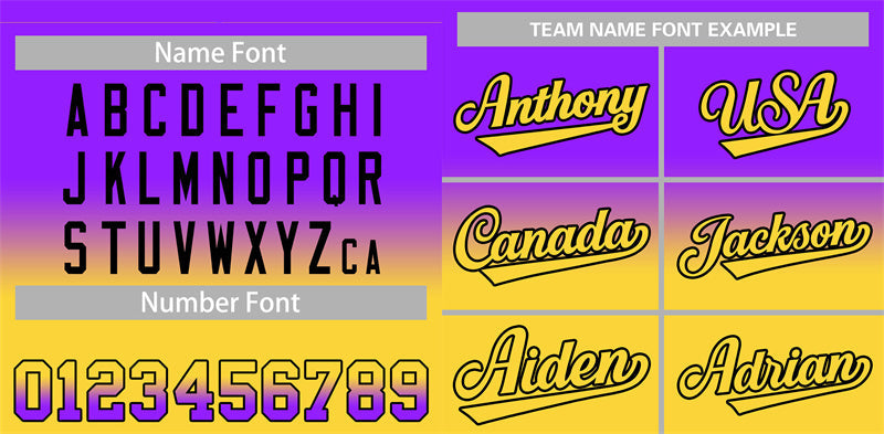 Custom Purple Gold Gradient Fashion Authentic Baseball Jersey