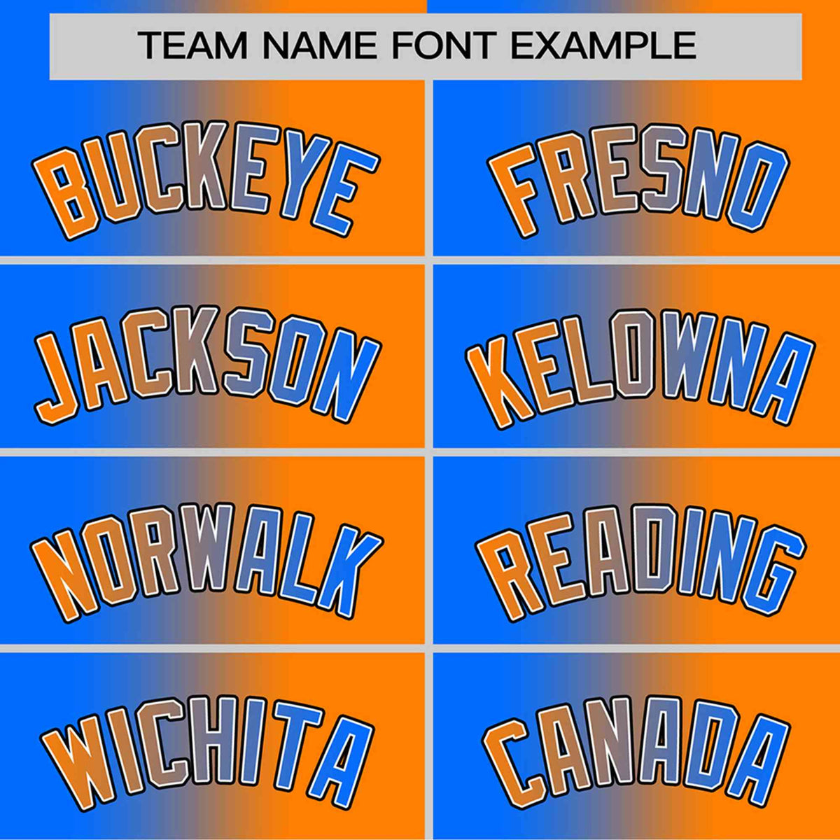 Custom Powder Blue Orange-Black Gradient Fashion Authentic Baseball Jersey