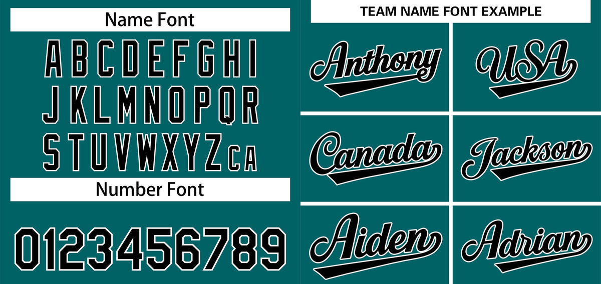 Custom Teal Black-White Classic Style Authentic Baseball Jersey