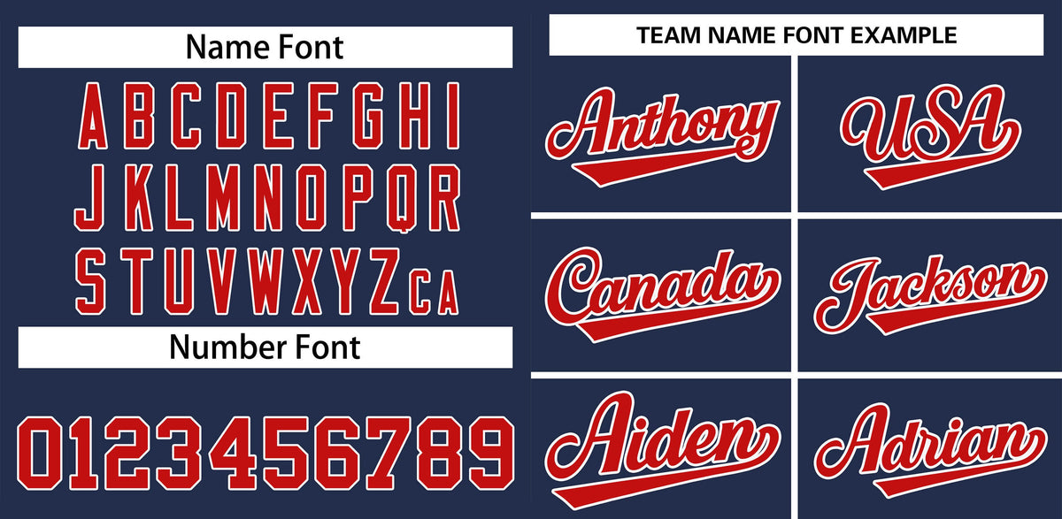 Custom Navy Red-White Solider Classic Style Authentic Baseball Jersey