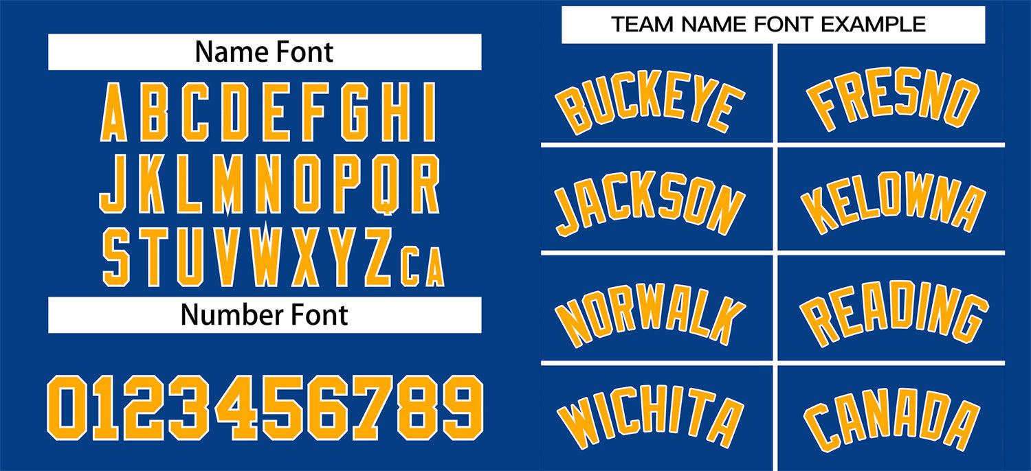 Custom Royal Gold-White Classic Style Authentic Baseball Jersey