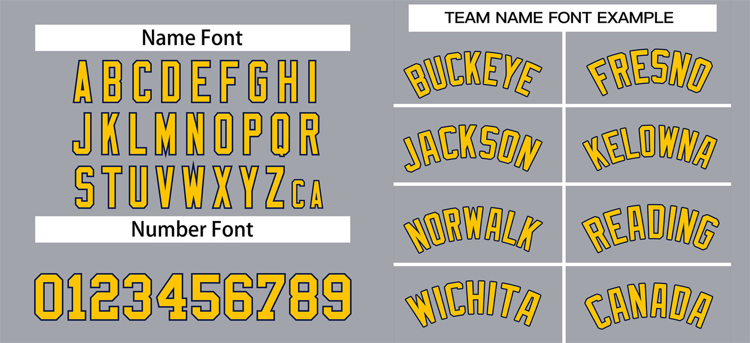Custom Gray Yellow-White Classic Style Authentic Baseball Jersey