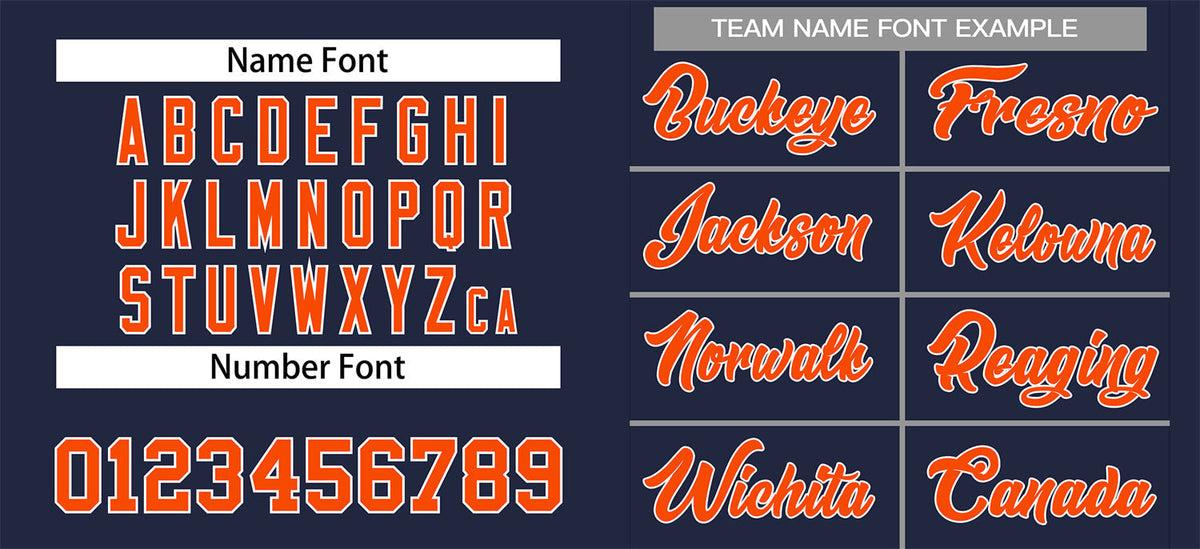 Custom Navy Orange-White Classic Style Authentic Baseball Jersey