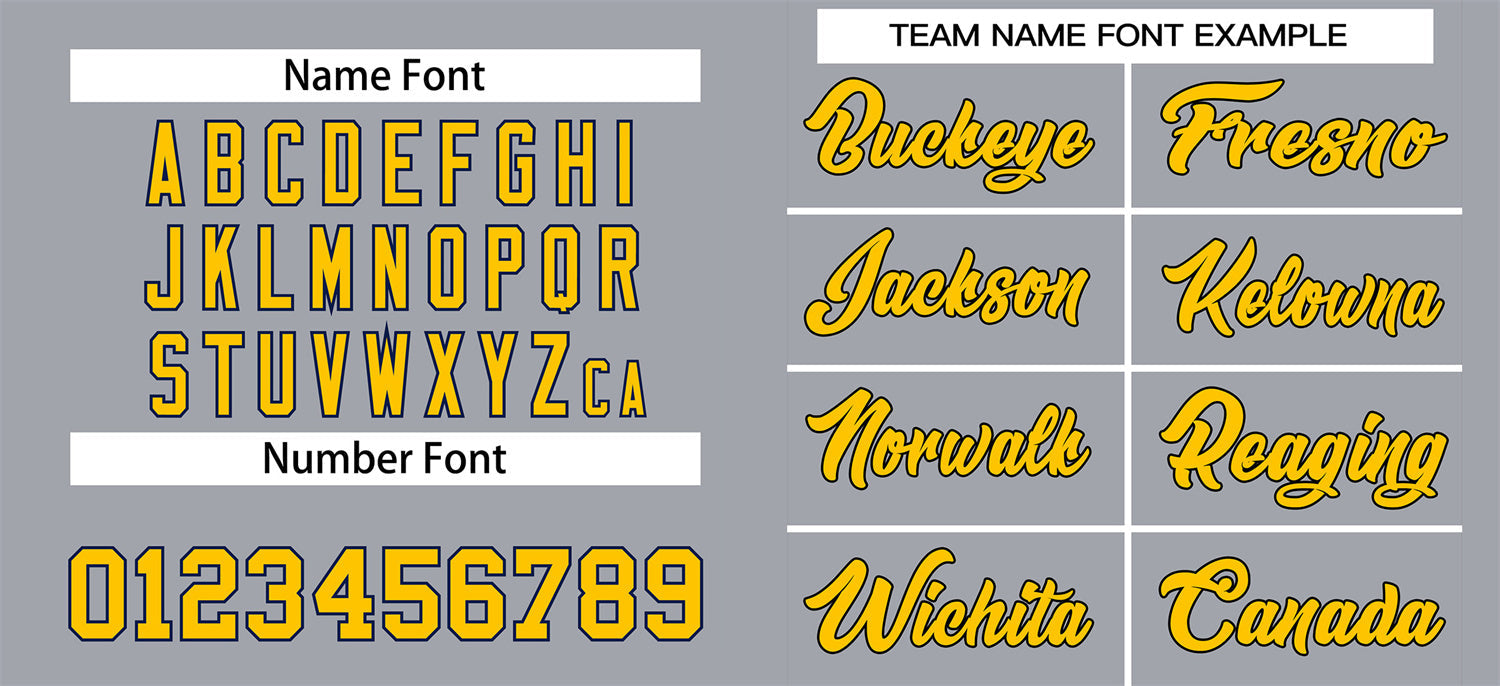 Custom Gray Yellow-White Classic Style Authentic Baseball Jersey
