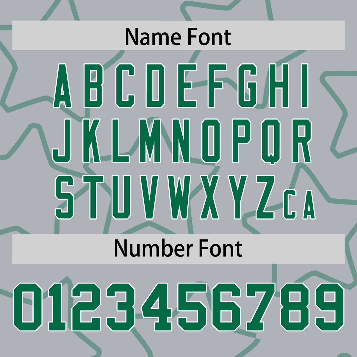 Custom Gray Kelly Green Varsity Full-Snap Star Pattern Letterman Baseball Jacket