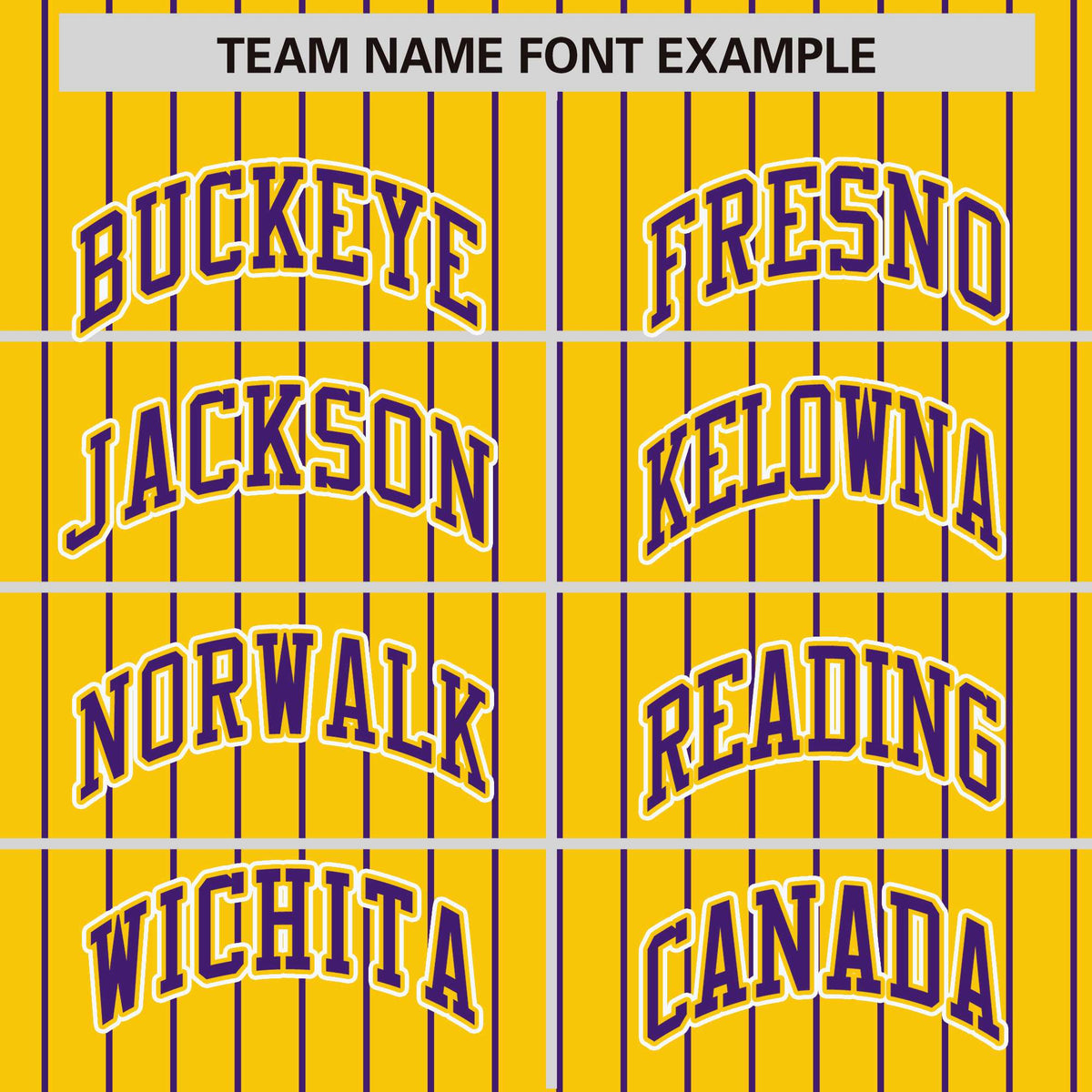 Custom Gold Purple Raglan Sleeves Varsity Full-Snap Pinstripe Letterman Baseball Jacket