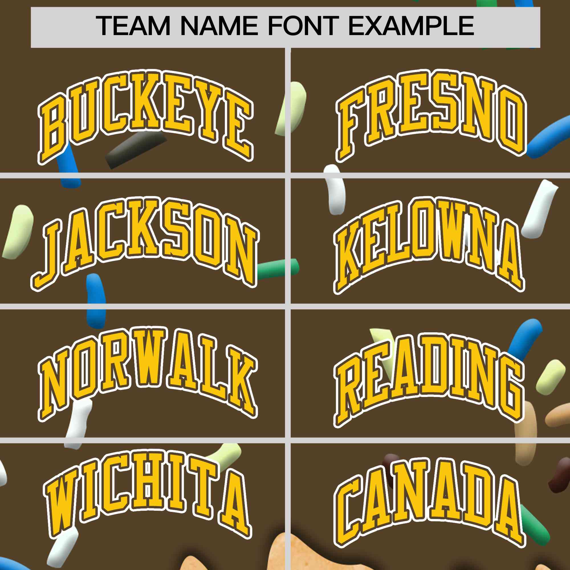 Custom Light Brown Ice Cream Cone Graffiti Pattern Full-Snap Varsity Letterman Jackets