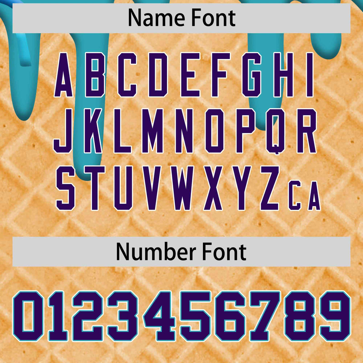 Custom Sky Blue Ice Cream Cone Graffiti Pattern Full-Snap Varsity Letterman Jackets