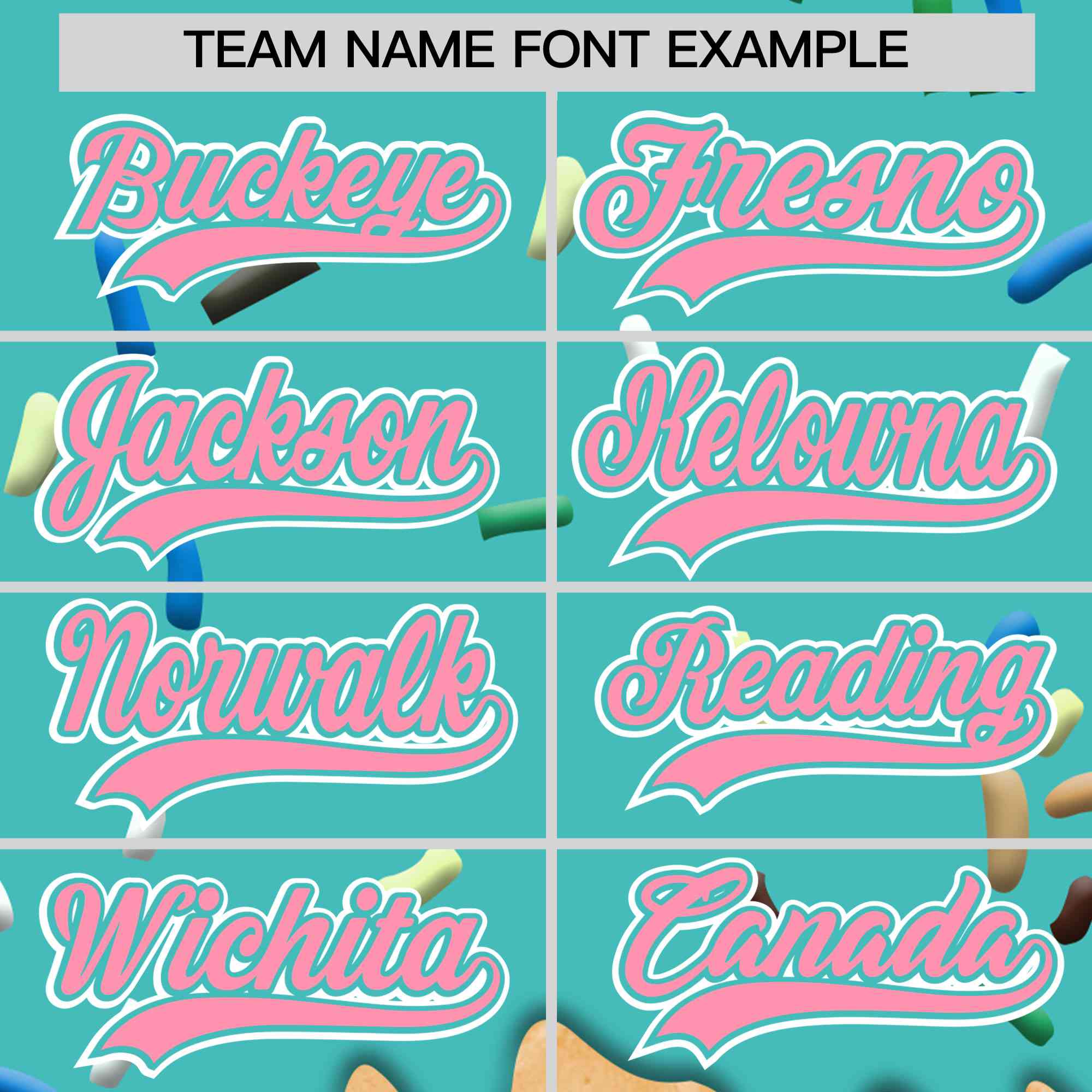 Custom Teal Ice Cream Cone Graffiti Pattern Full-Snap Varsity Letterman Jackets