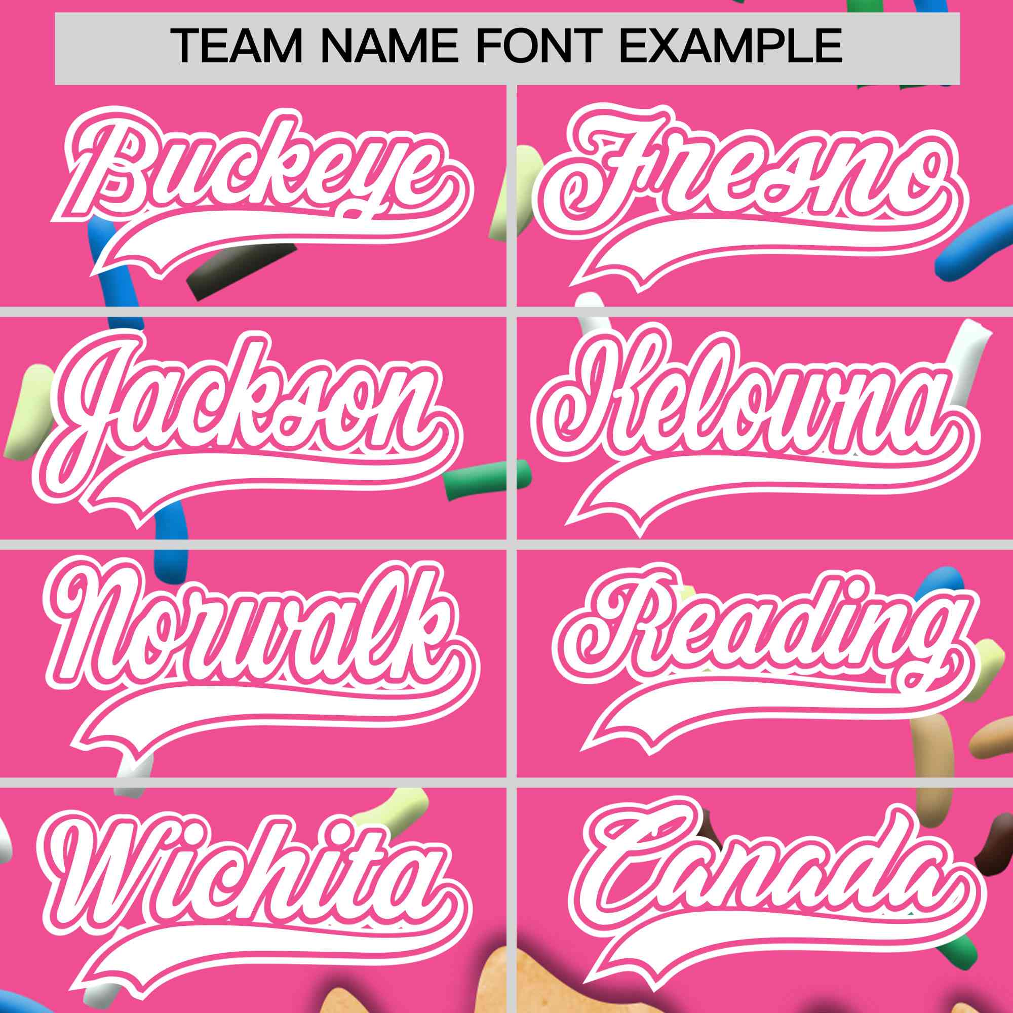 Custom Pink Ice Cream Cone Graffiti Pattern Full-Snap Varsity Letterman Jackets