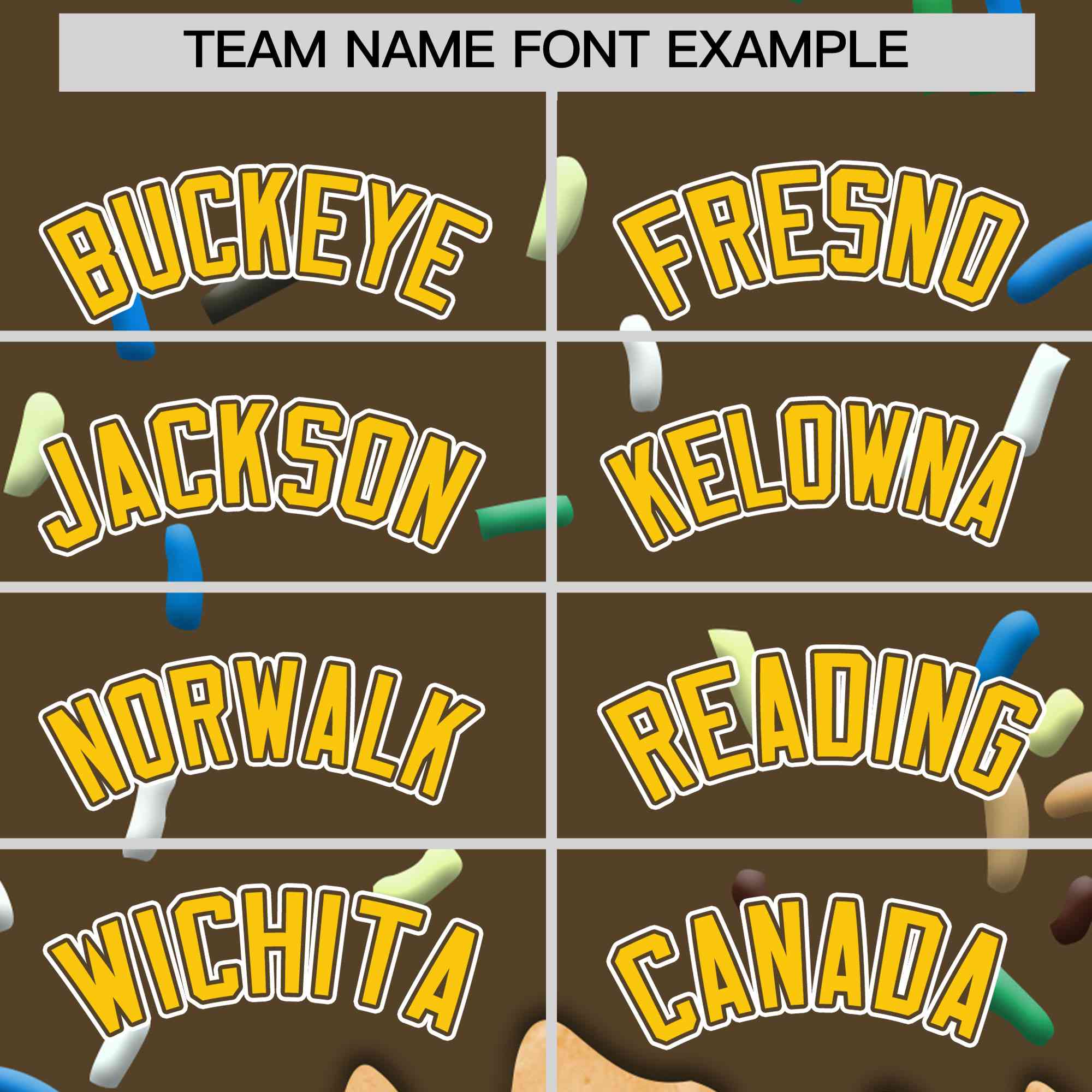 Custom Light Brown Ice Cream Cone Graffiti Pattern Full-Snap Varsity Letterman Jackets