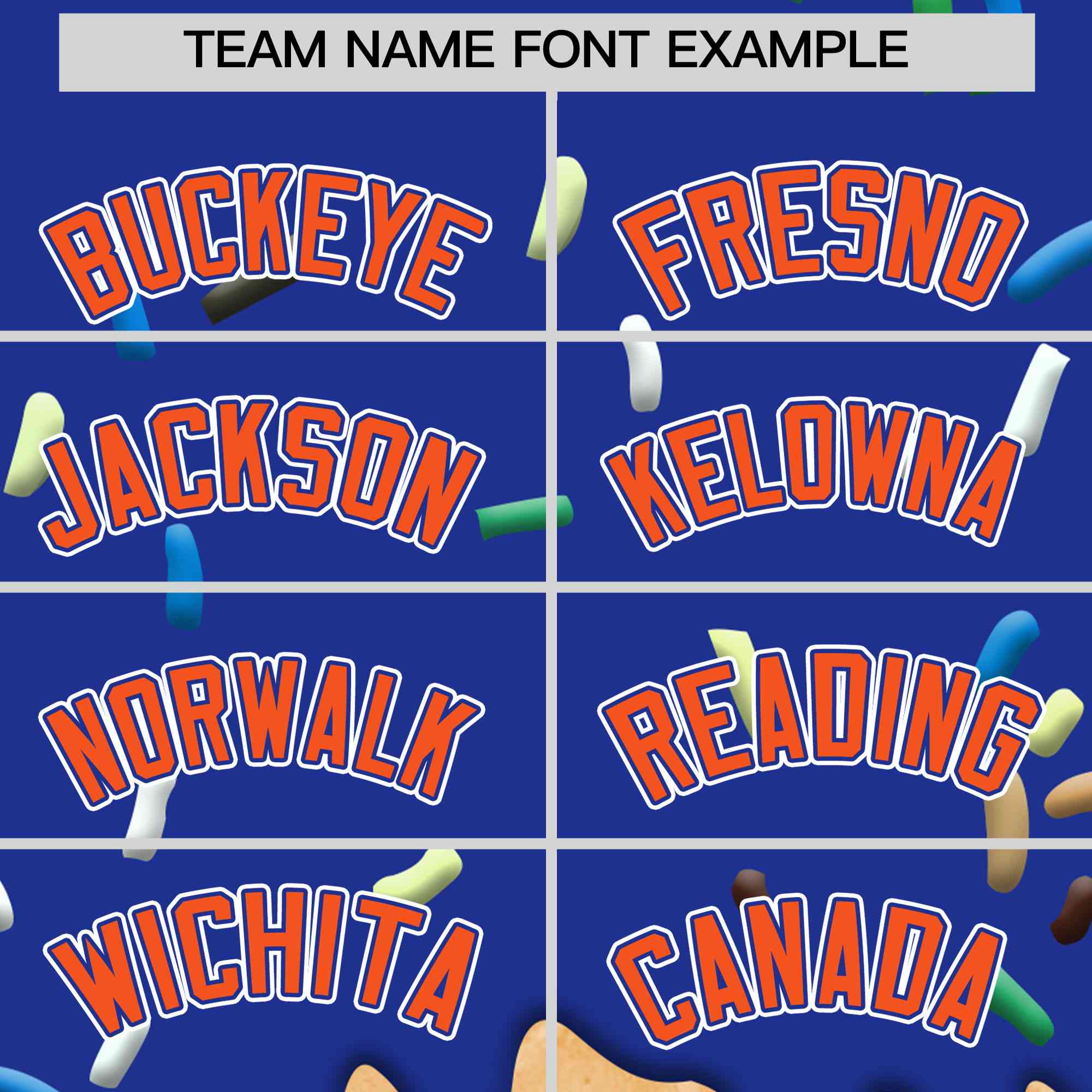 Custom Royal Blue Ice Cream Cone Graffiti Pattern Full-Snap Varsity Letterman Jackets