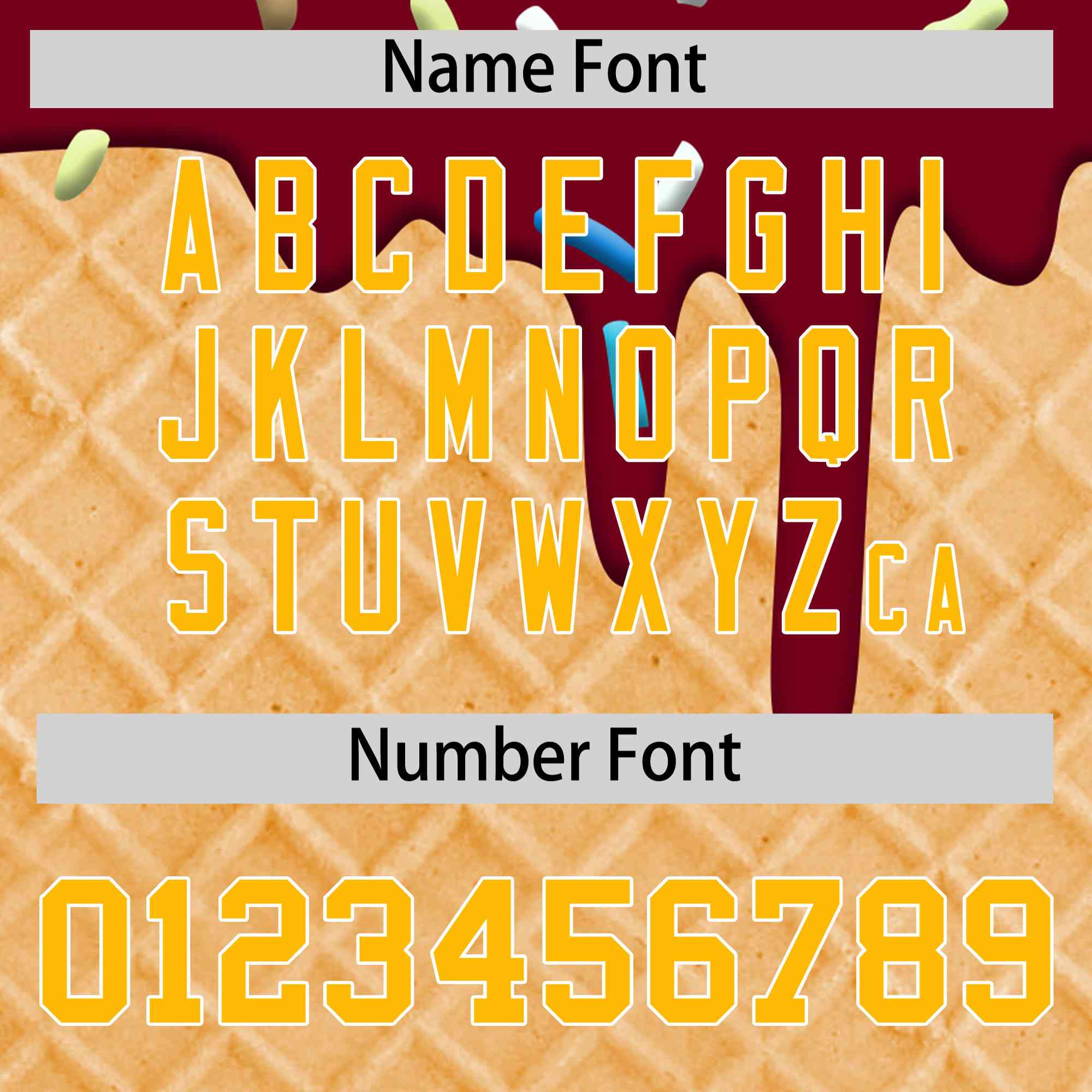 Custom Crimson Ice Cream Cone Graffiti Pattern Full-Snap Varsity Letterman Jackets| KXKSHOP