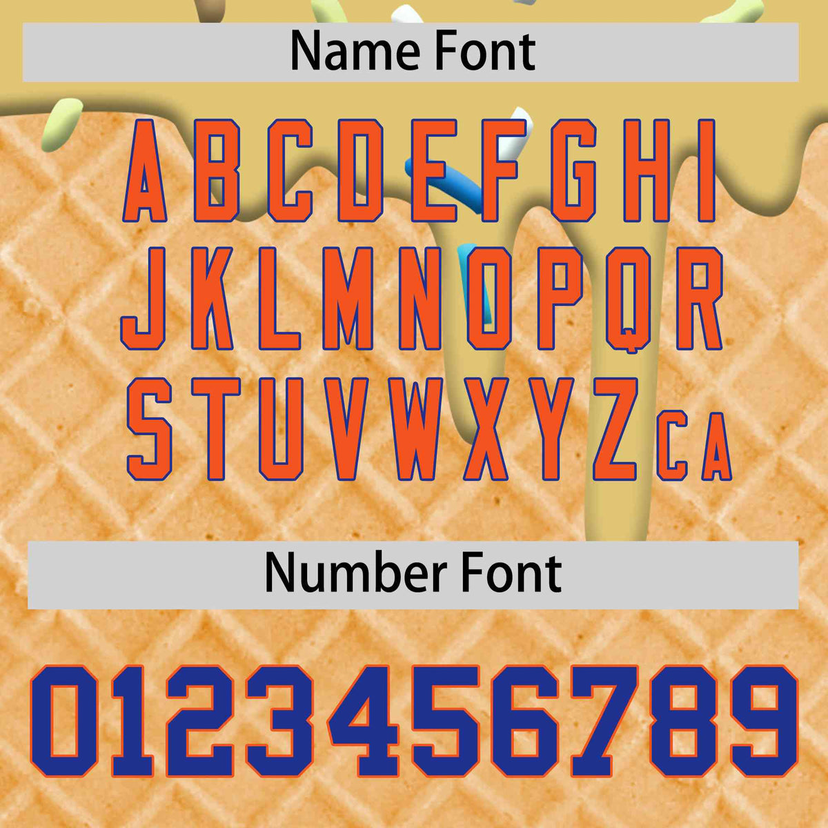 Custom Khaki Ice Cream Cone Graffiti Pattern Full-Snap Varsity Letterman Jackets| KXKSHOP