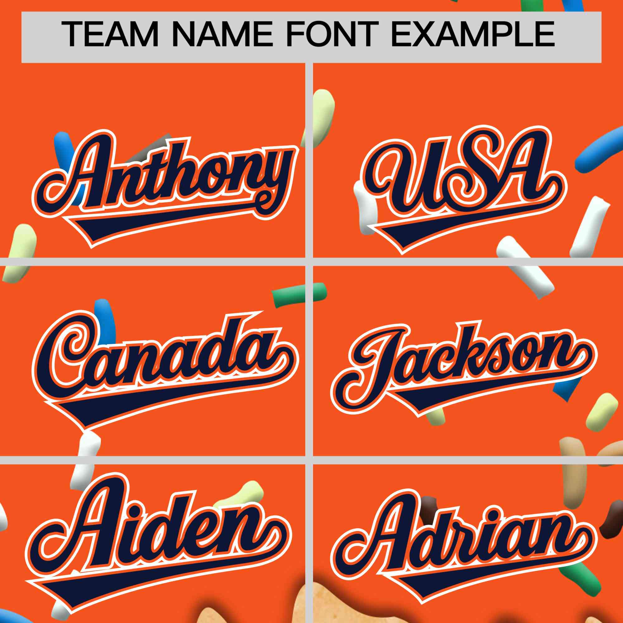 Custom Orange Ice Cream Cone Graffiti Pattern Full-Snap Varsity Letterman Jackets| KXKSHOP