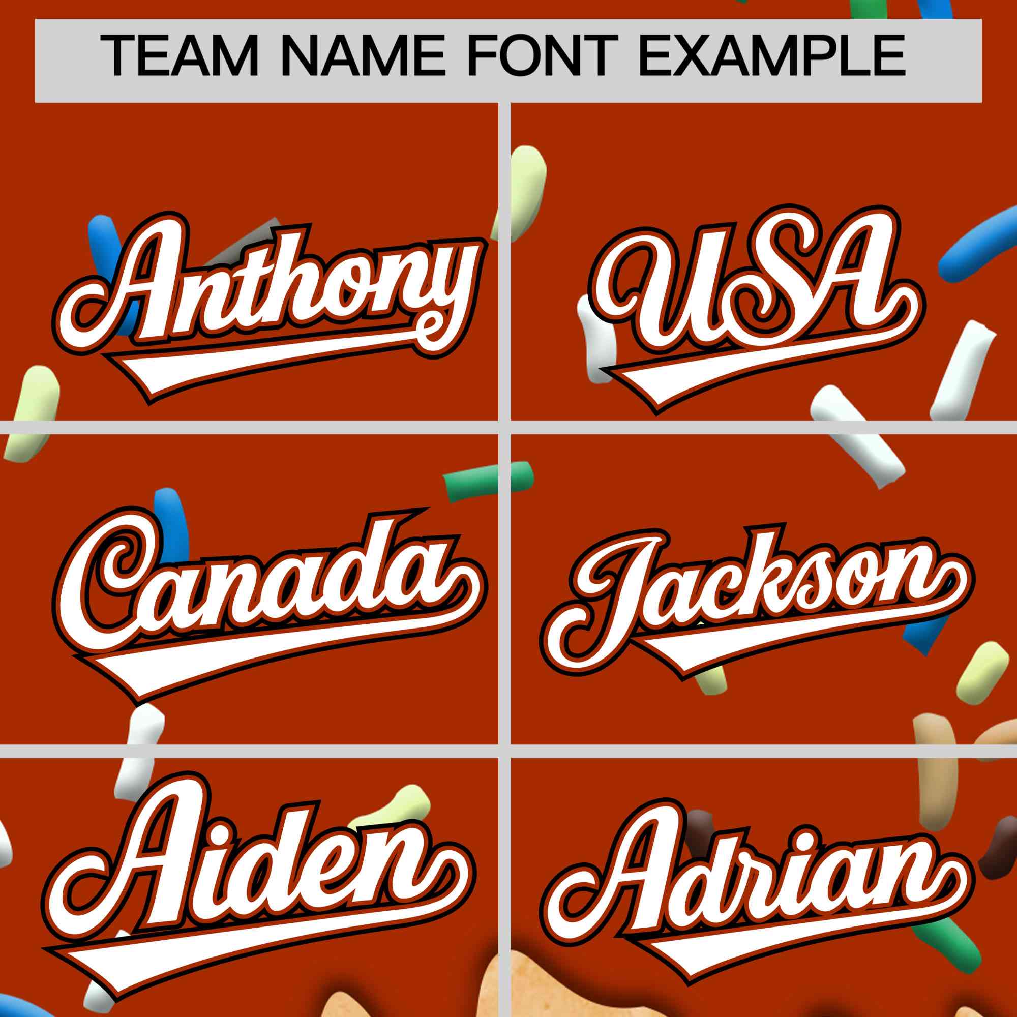 Custom Dark Orange Ice Cream Cone Graffiti Pattern Full-Snap Varsity Letterman Jackets| KXKSHOP