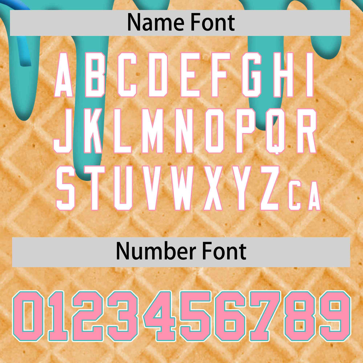 Custom Teal Ice Cream Cone Graffiti Pattern Full-Snap Varsity Letterman Jackets| KXKSHOP