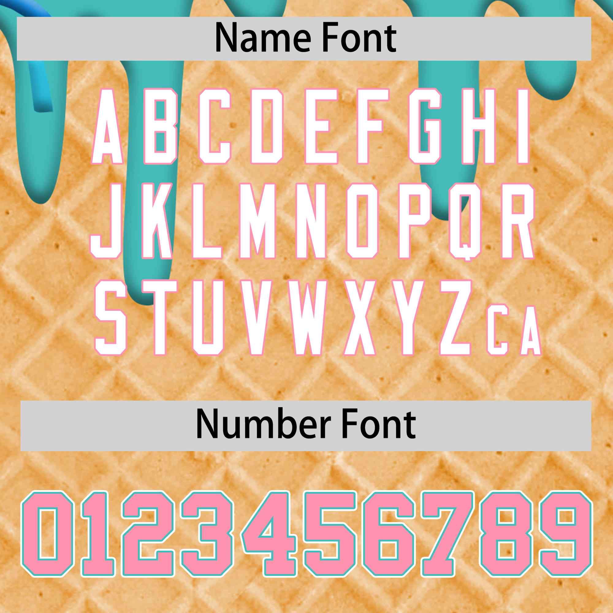 Custom Teal Ice Cream Cone Graffiti Pattern Full-Snap Varsity Letterman Jackets| KXKSHOP