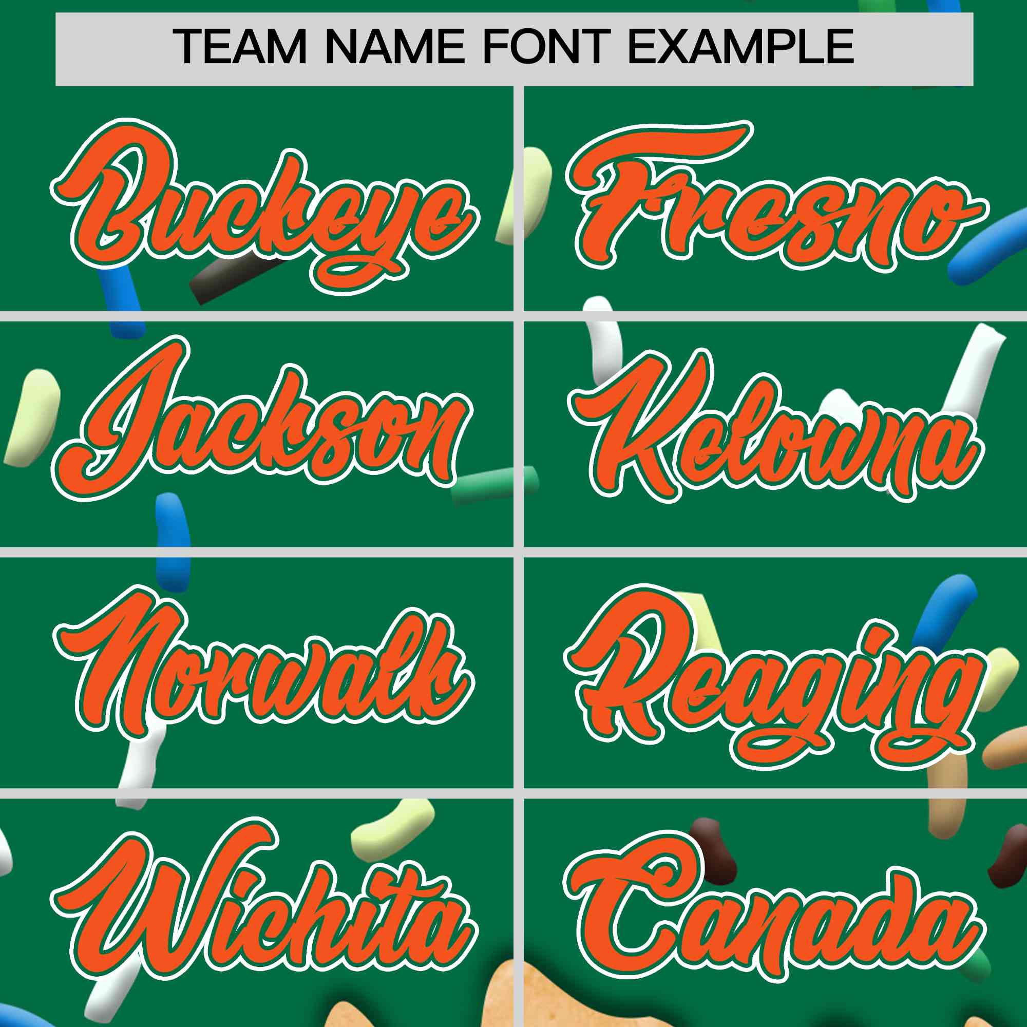 Custom Kelly Green Ice Cream Cone Graffiti Pattern Full-Snap Varsity Letterman Jackets