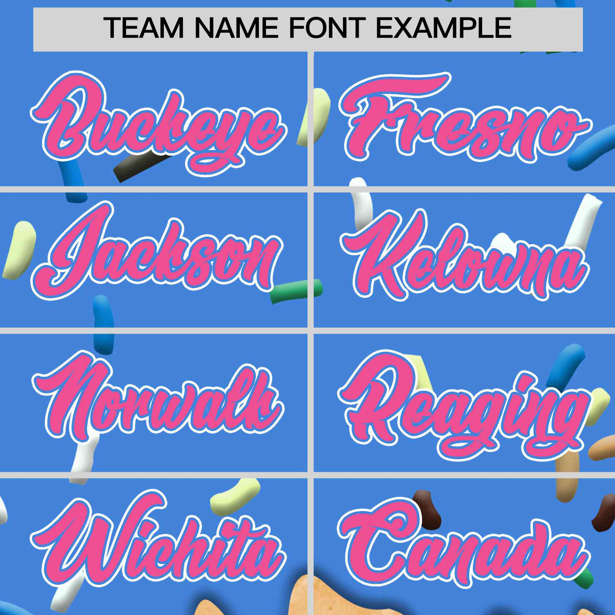 Custom Powder Blue Ice Cream Cone Graffiti Pattern Full-Snap Varsity Letterman Jackets