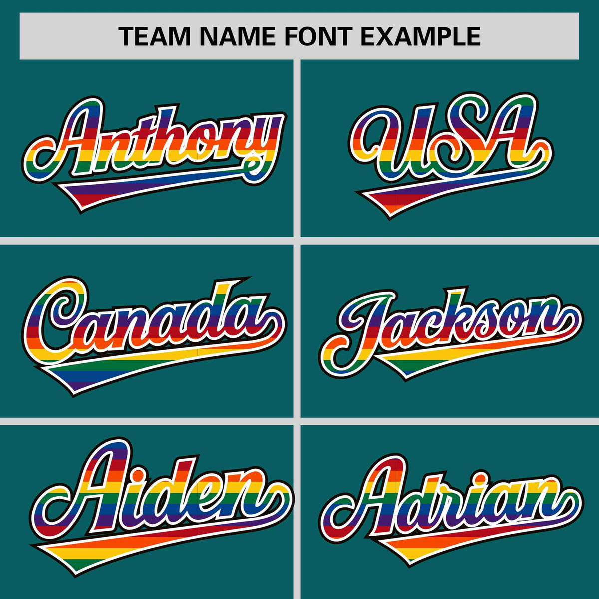 Custom Aqua LGBT Rainbow For Pride Month Classic Style Letterman Baseball Jacket