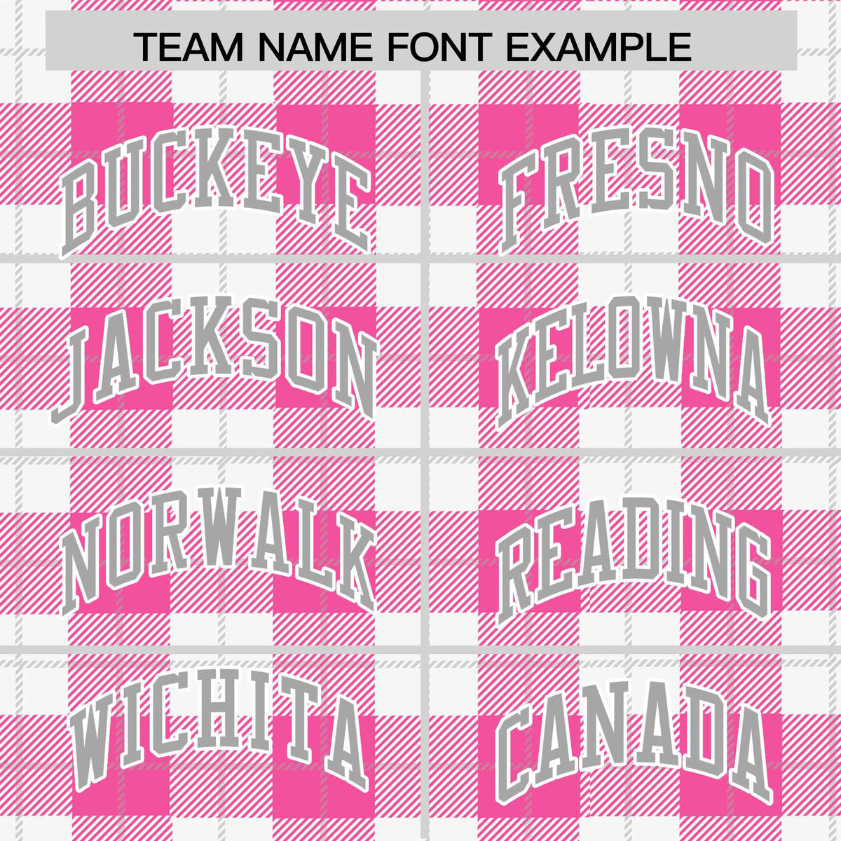 Custom Pink White Varsity Full-Snap Plaid Pattern Letterman Baseball Jacket