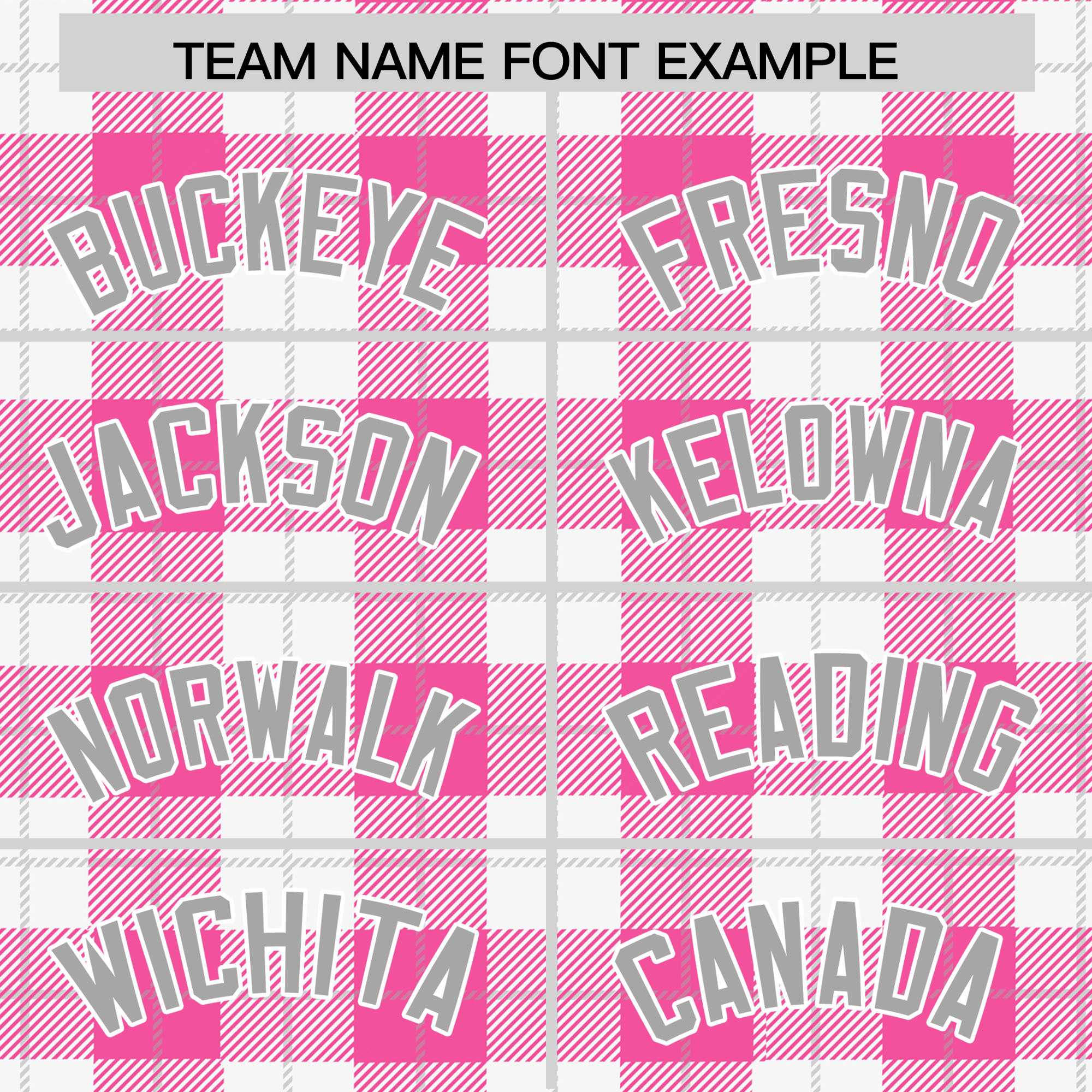 Custom Pink White Varsity Full-Snap Plaid Pattern Letterman Baseball Jacket
