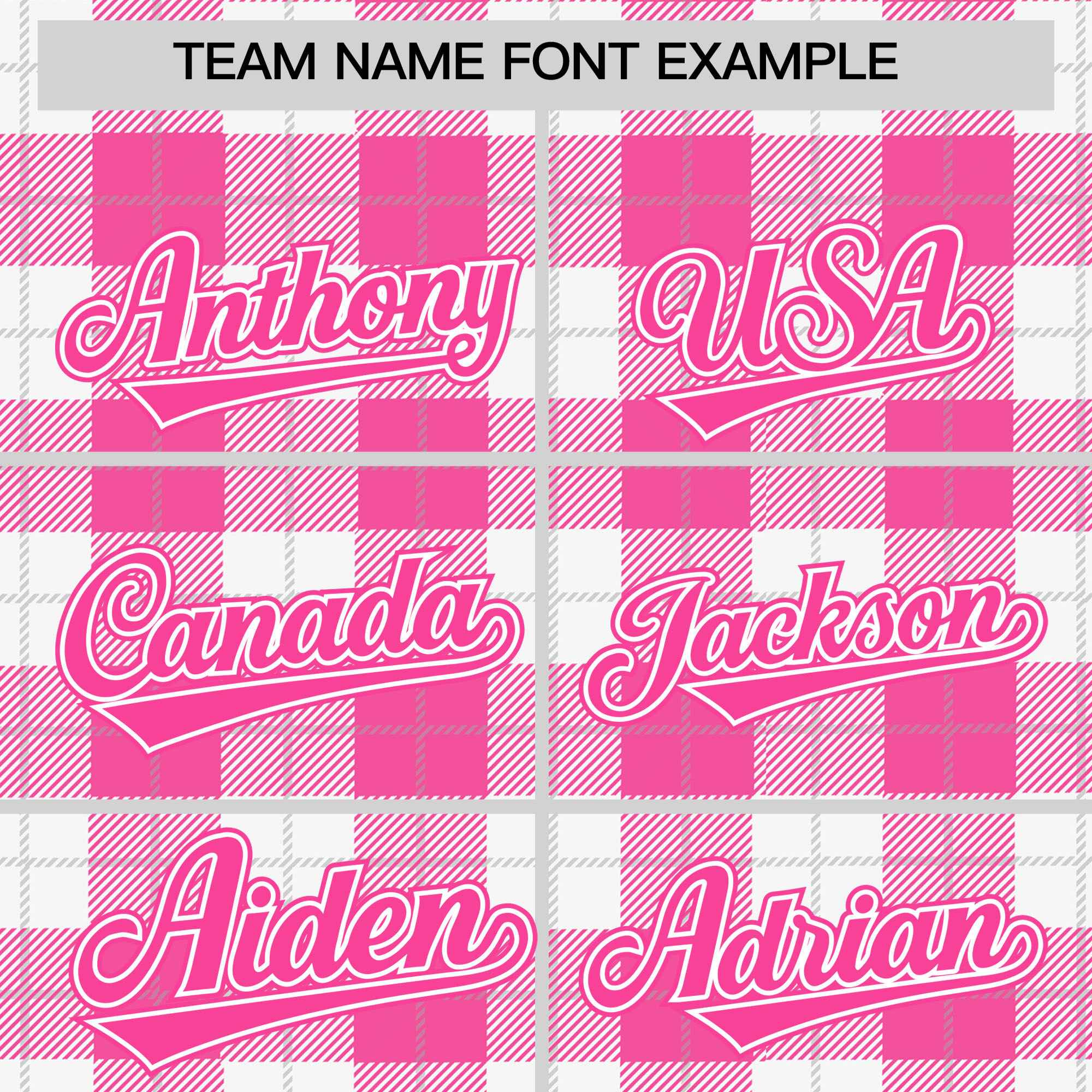 Custom Pink White Varsity Full-Snap Plaid Pattern Letterman Baseball Jacket