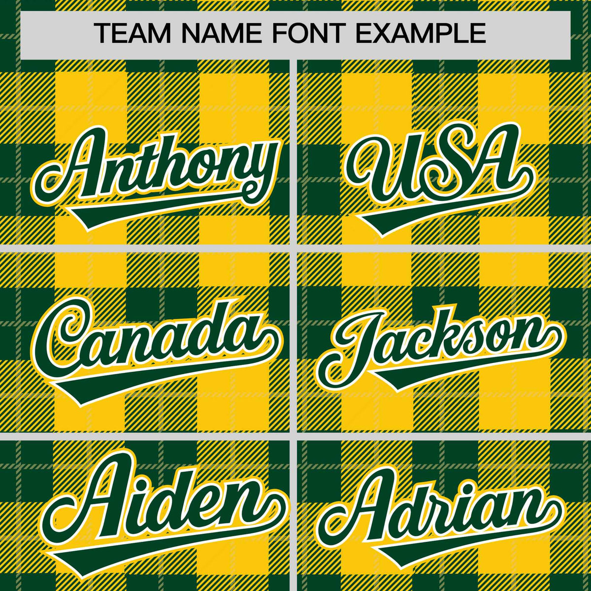 Custom Green Gold Varsity Full-Snap Plaid Pattern Letterman Baseball Jacket