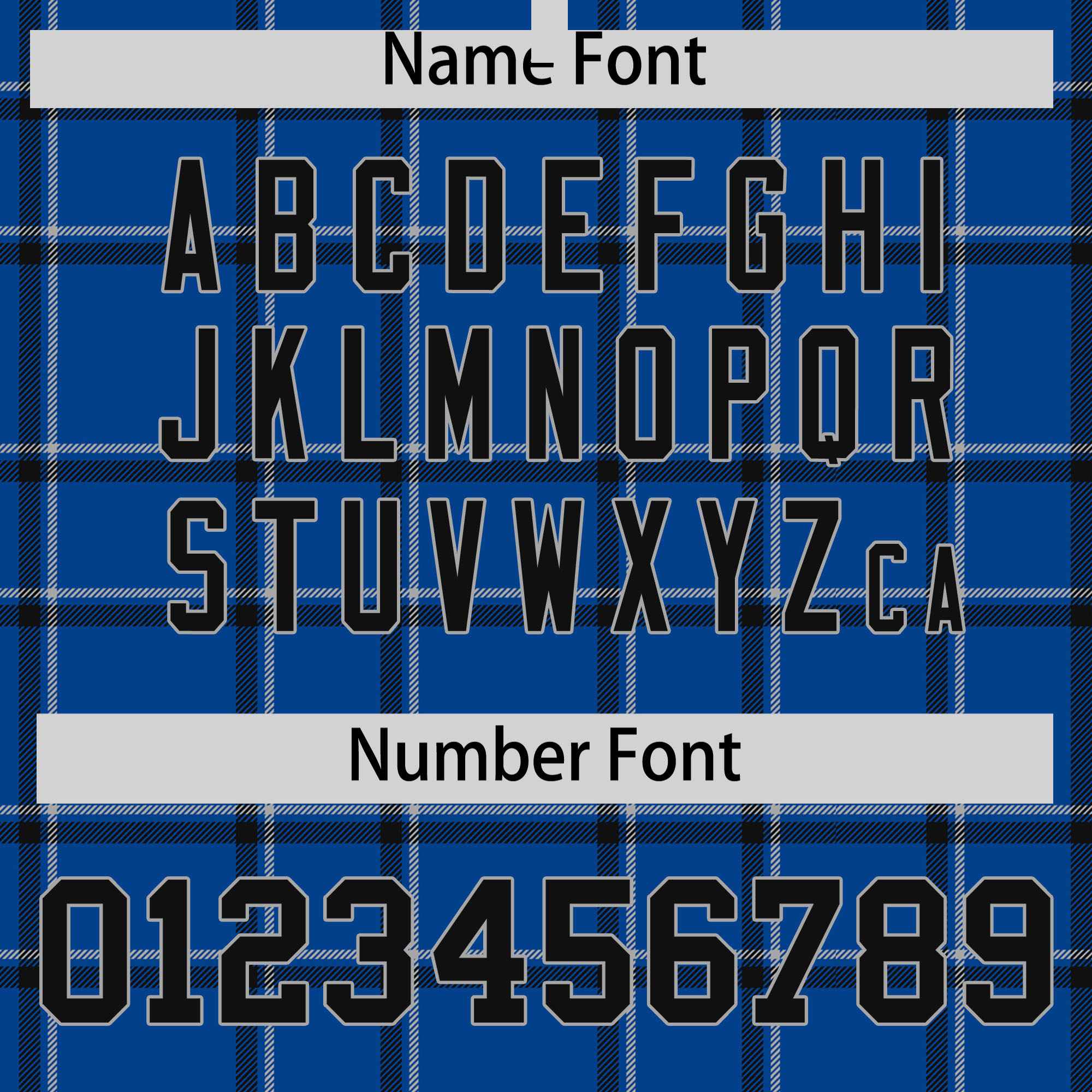 Custom Blue Varsity Full-Snap Plaid Pattern Letterman Baseball Jacket