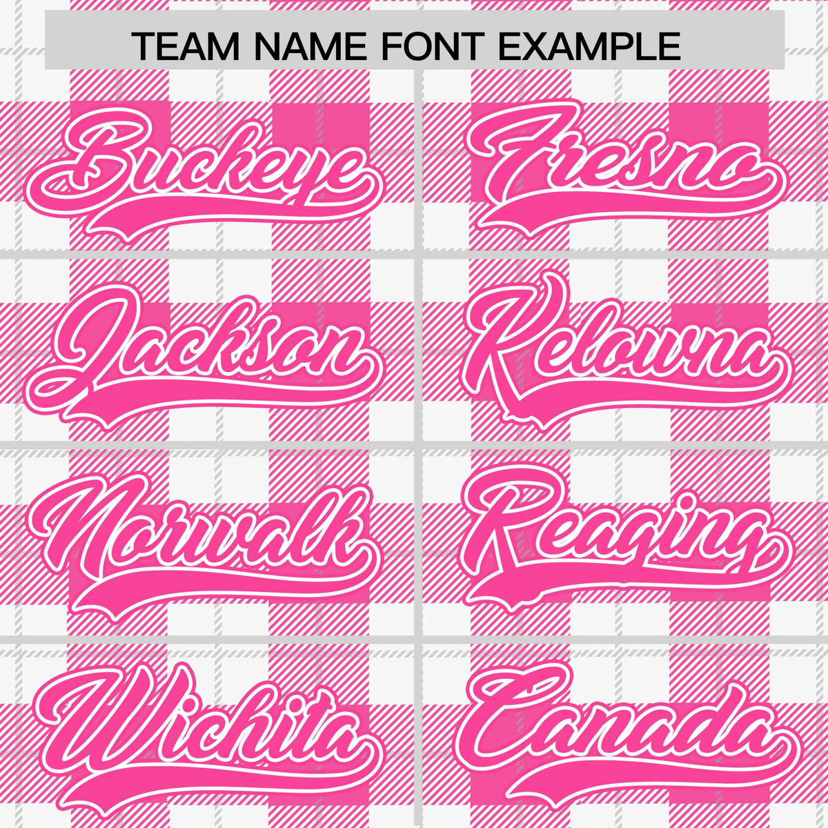 Custom Pink White Varsity Full-Snap Plaid Pattern Letterman Baseball Jacket