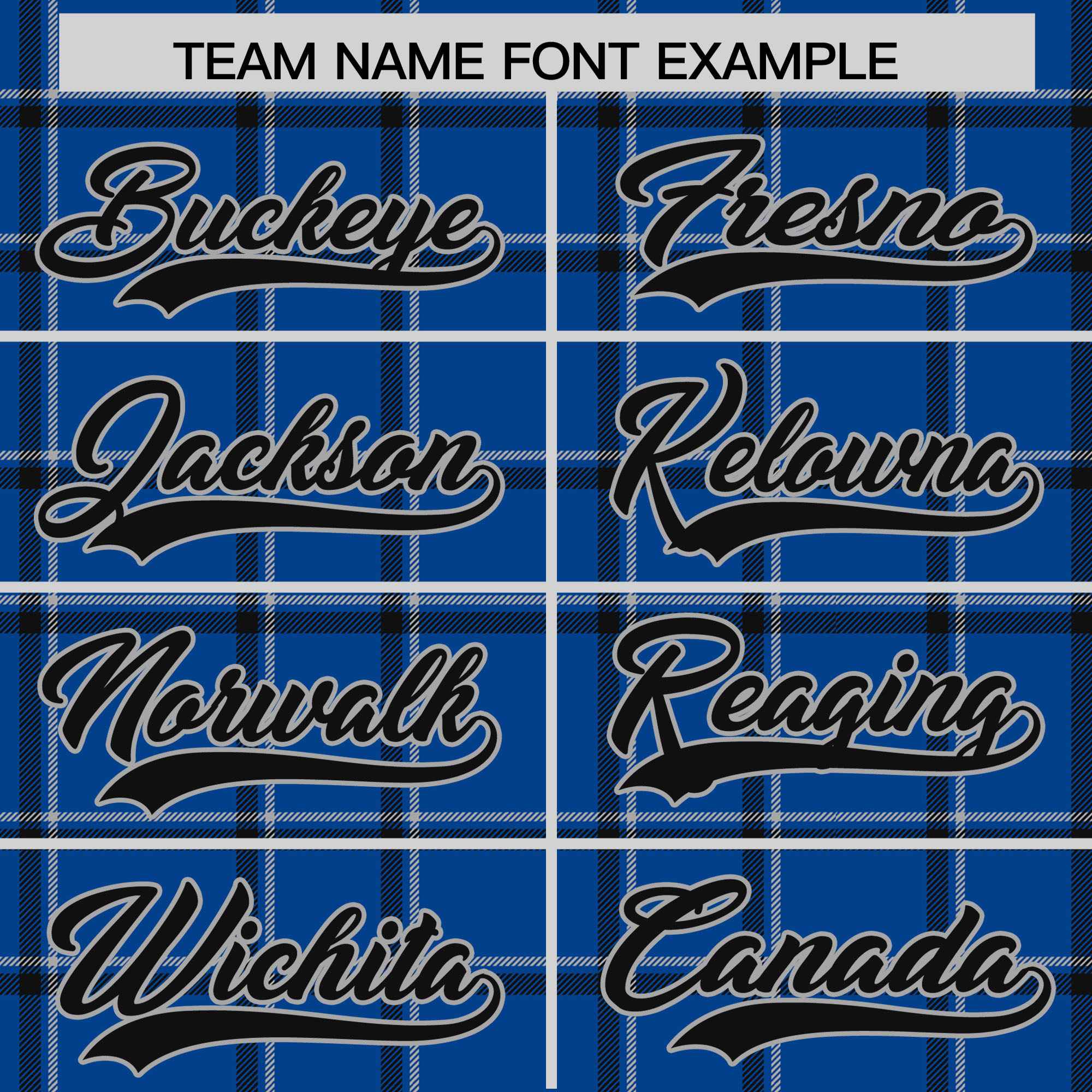 Custom Blue Varsity Full-Snap Plaid Pattern Letterman Baseball Jacket