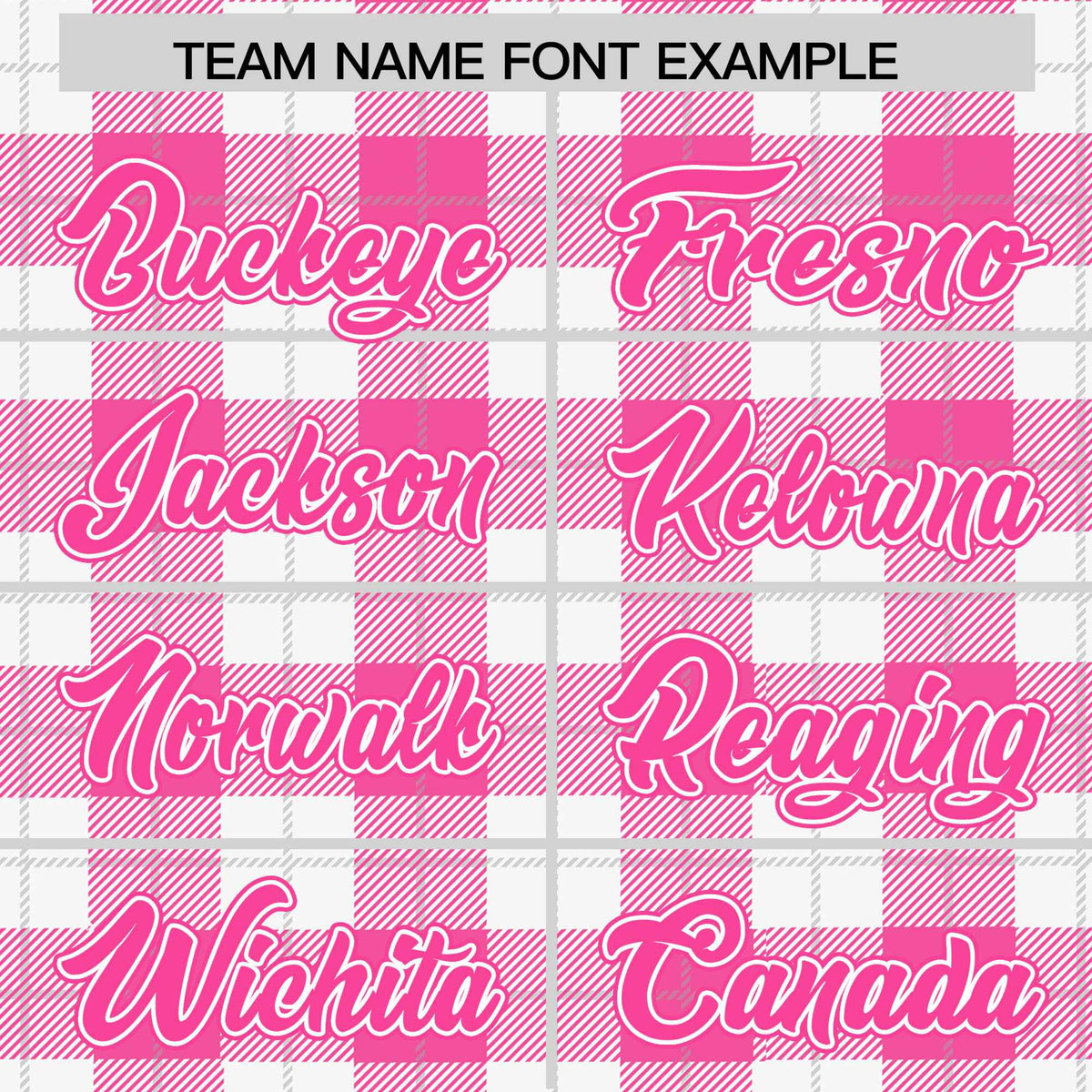 Custom Pink White Varsity Full-Snap Plaid Pattern Letterman Baseball Jacket